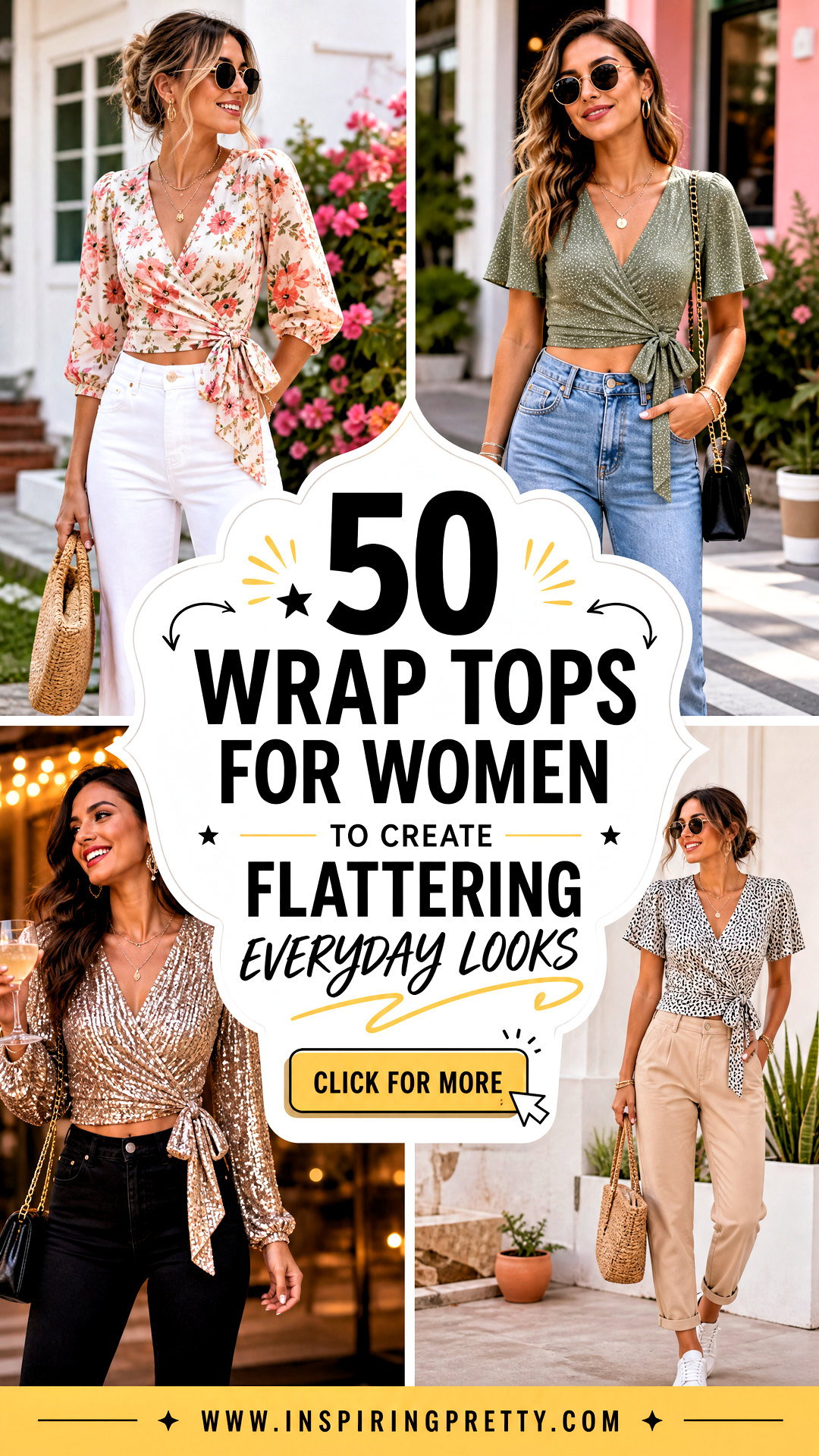 50 Wrap Tops for Women to Create Flattering Everyday Looks - 50 Wrap Tops for Women to Create Flattering Everyday Looks