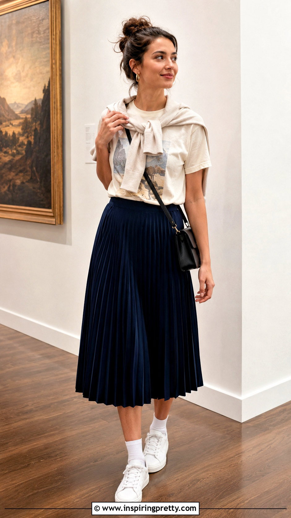 XOXO Graphic Tee With Pleated Skirt - 20 Xoxo Tops outfit ideas