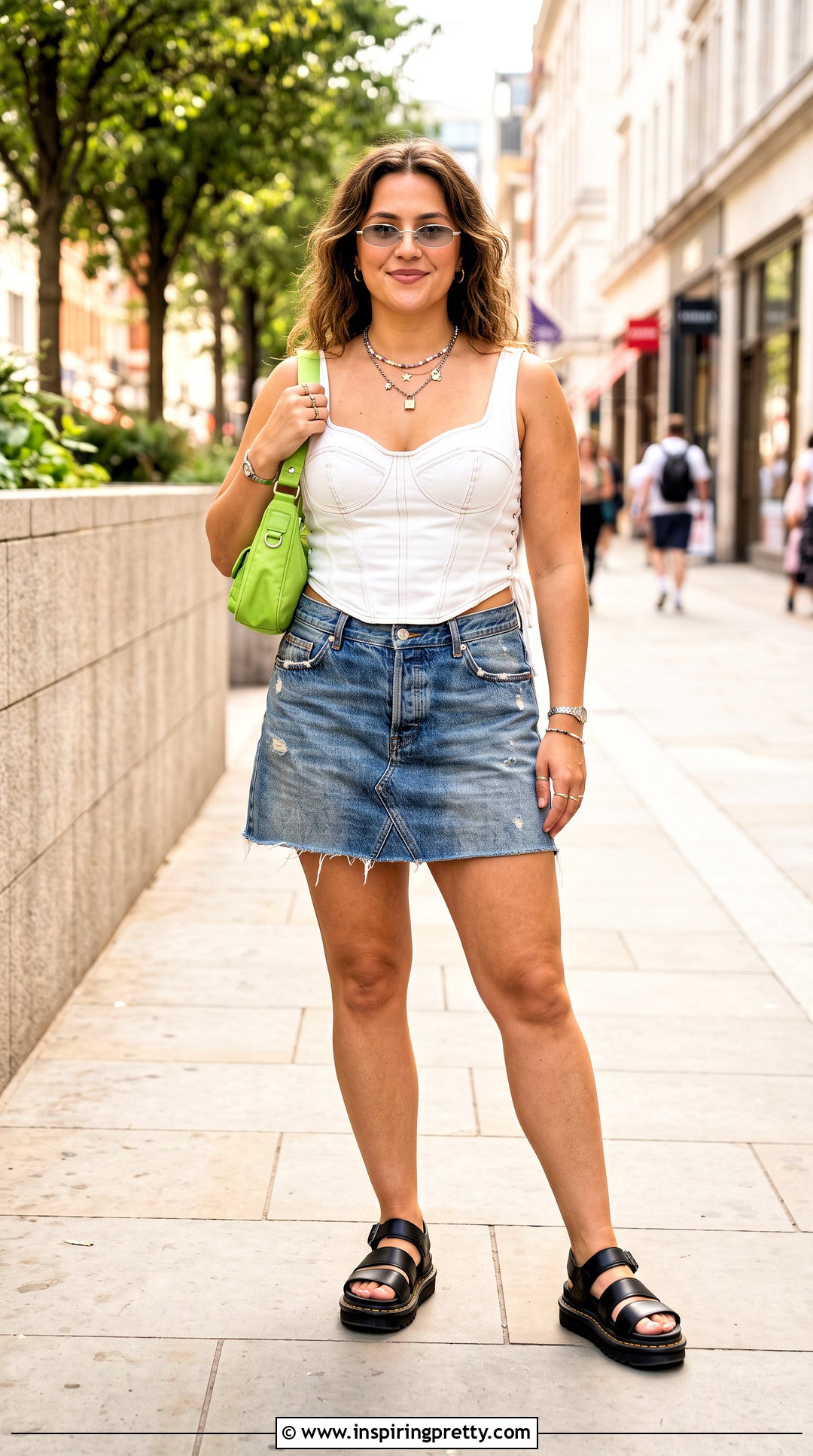 Y K Corset Top With Denim Mini Skirt - 25 y2k outfits corset tops