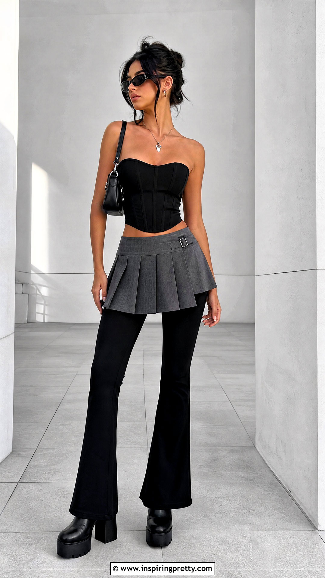 Y K Corset Top With Skirt Over Pants - 25 y2k outfits corset tops