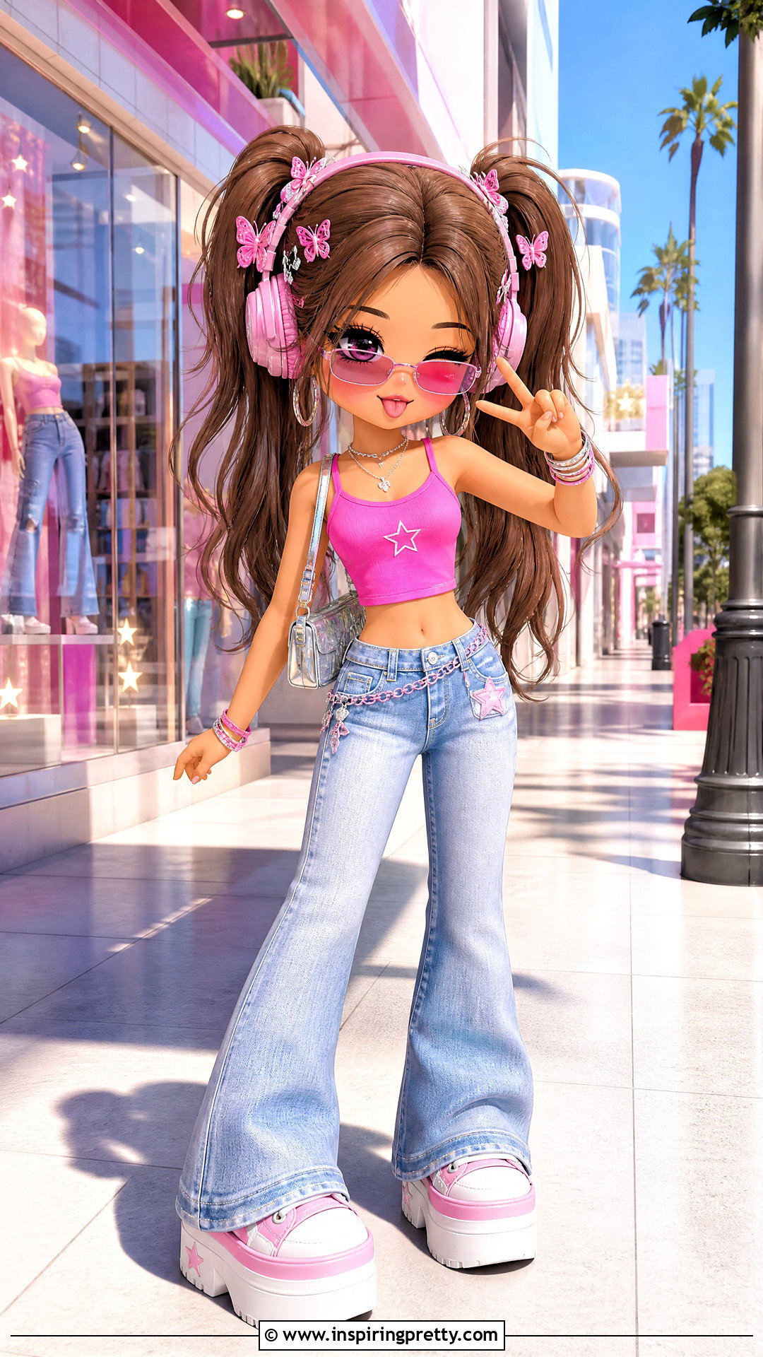 Y K Crop Top And Flared Jeans Outfit - 25 gacha life crop top outfit ideas