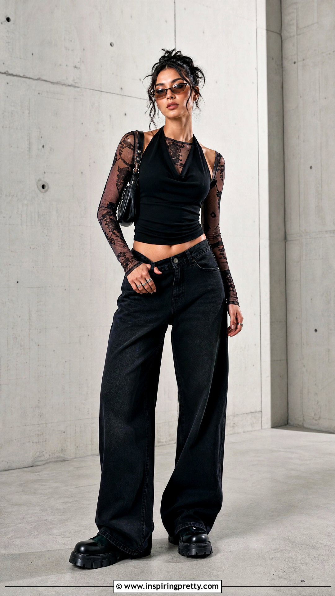 Y K Halter Top Over A Mesh Shirt - 50 y2k halter top outfit ideas