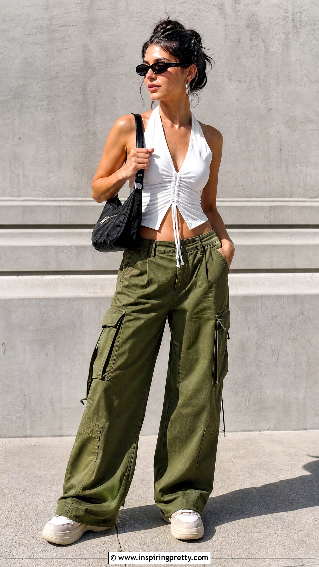 Y K Halter Top With Cargo Pants Outfit - 20 Cute Y2K Outfits Shirts & Tops