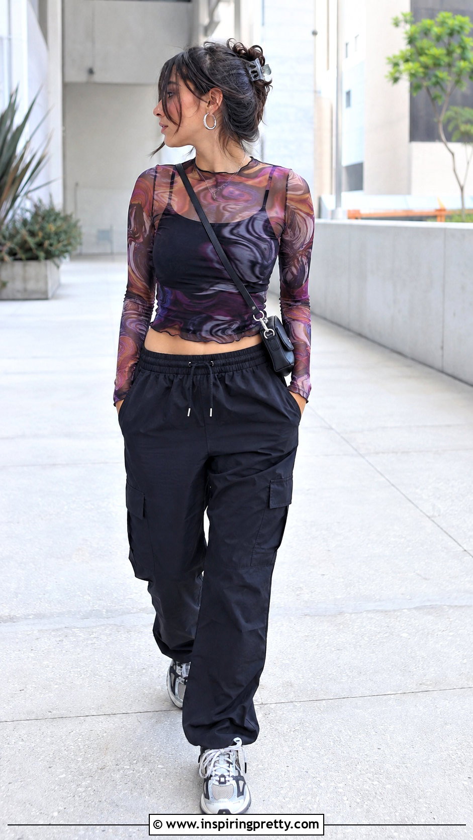 Y K Mesh Long Sleeve Top Outfit - 25 Y2K Tops For Girls