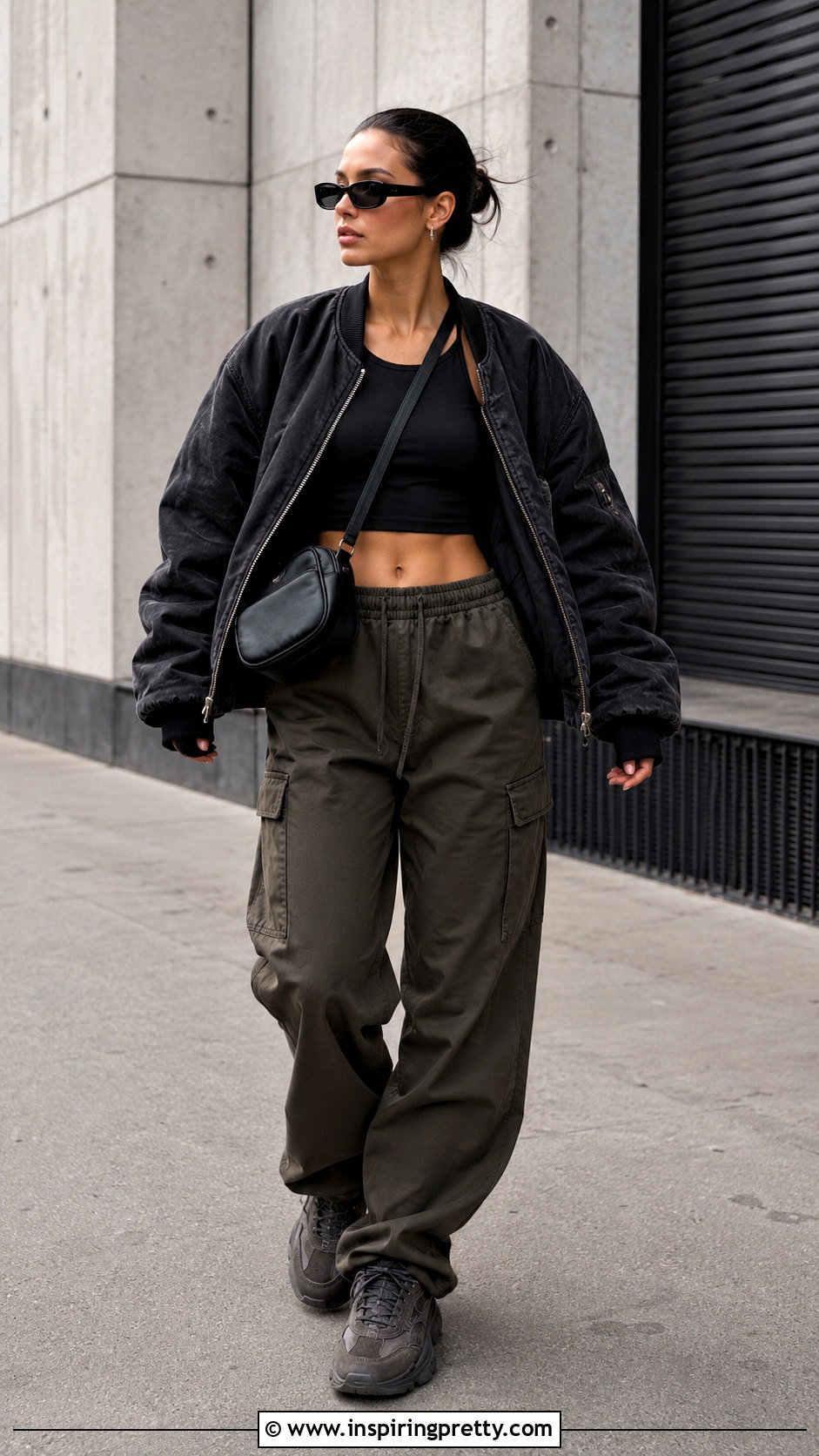 Yeezy Crop Top With Bomber Jacket - 20 Yeezy Crop Top outfit ideas