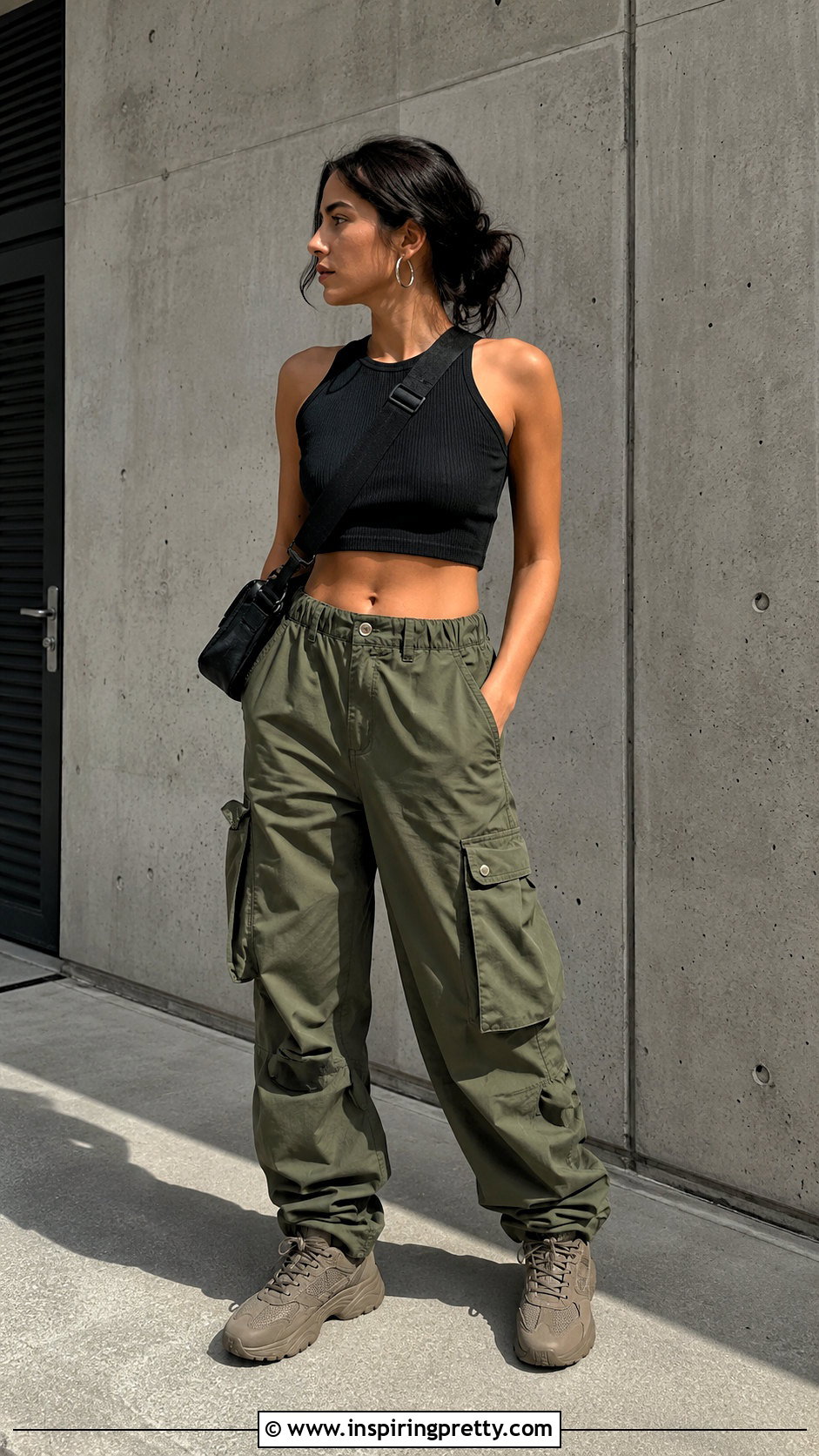 Yeezy Crop Top With Cargo Pants - 20 Yeezy Crop Top outfit ideas