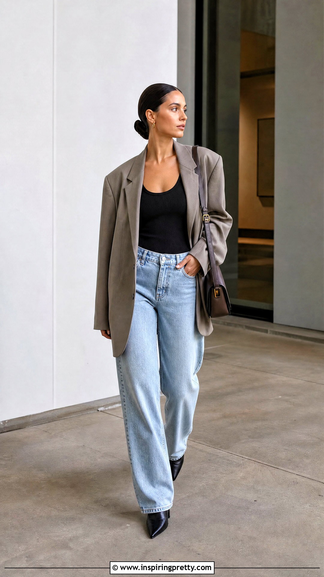 Yeezy Fitted Top With Oversized Blazer - 20 Yeezy Tops outfit ideas