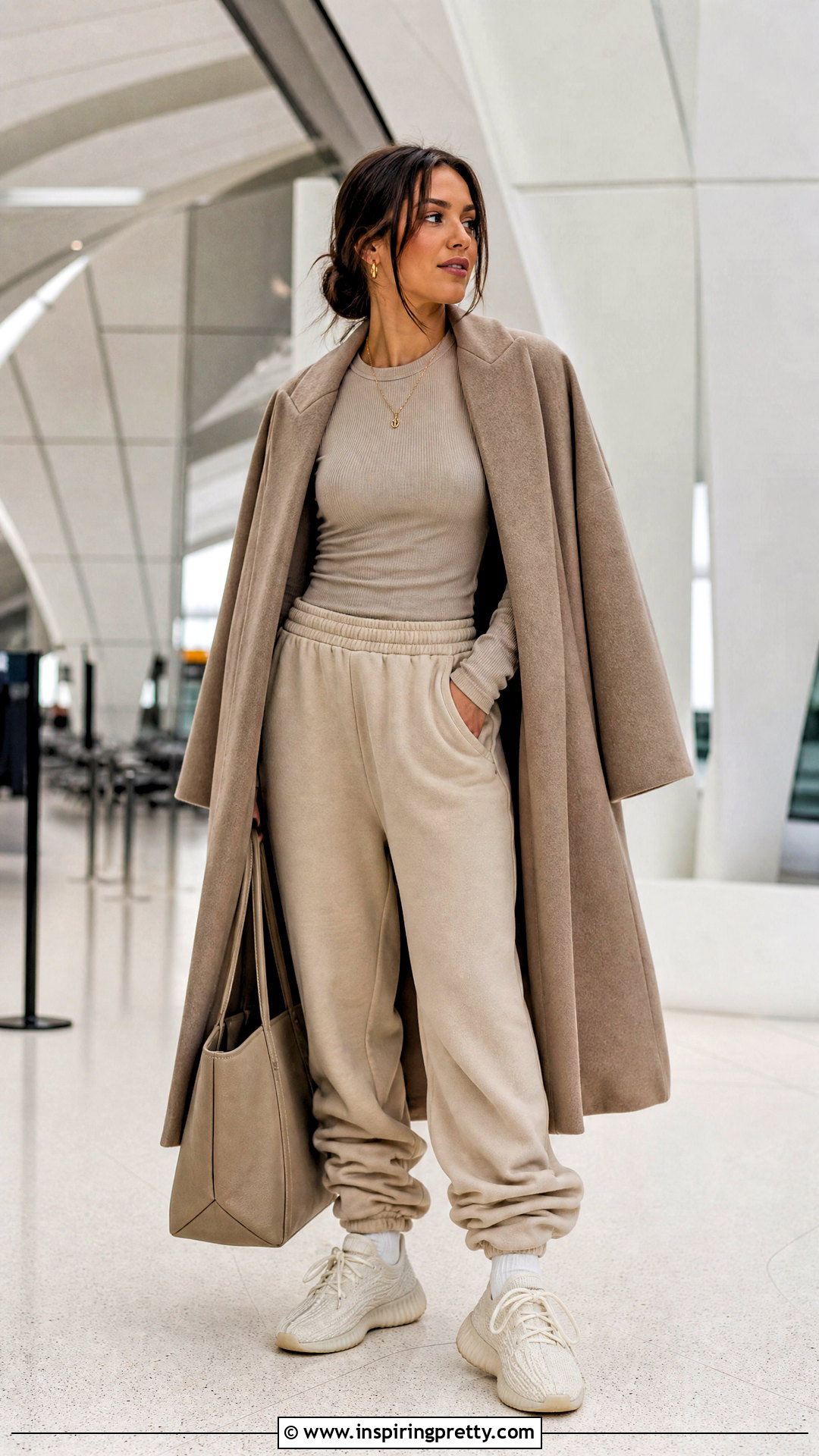 Yeezy Neutral Top With Matching Sweatpants - 20 Yeezy Tops outfit ideas