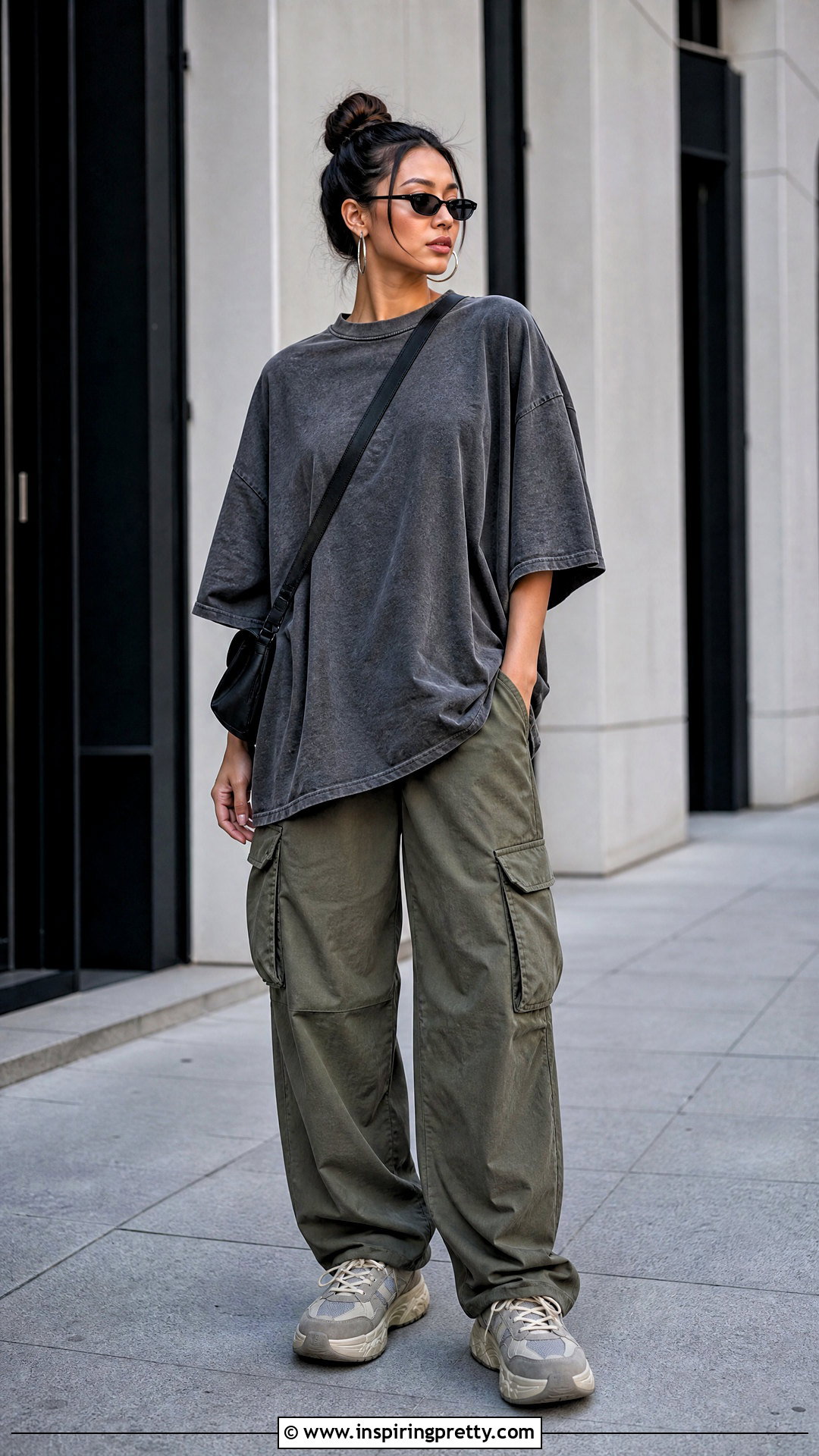 Yeezy Oversized T Shirt With Cargo Pants - 20 Yeezy Tops outfit ideas