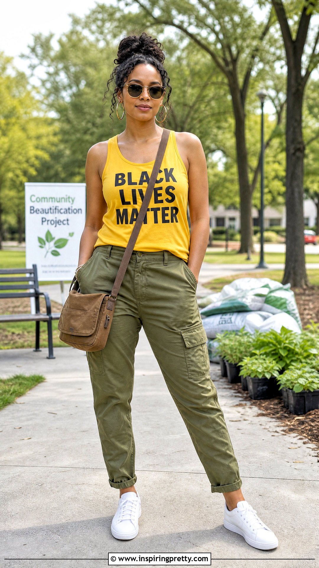 Yellow Black Lives Matter Tank With Utility Pants - 20 black lives matter tank tops