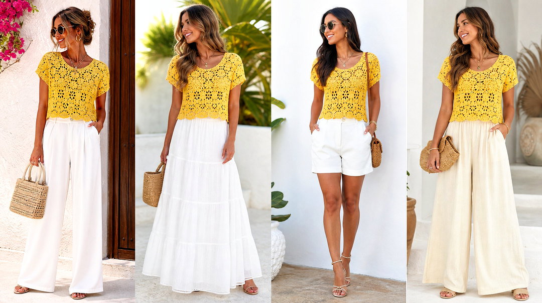 20 Yellow Crochet Top on Mannequin Outfit Ideas to Inspire