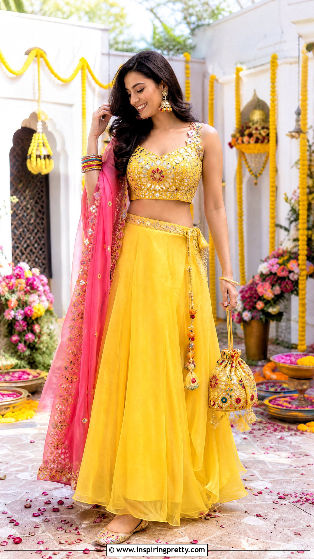Yellow Crop Top Lehenga - 50 Modern Lehenga Designs Crop Tops outfit ideas