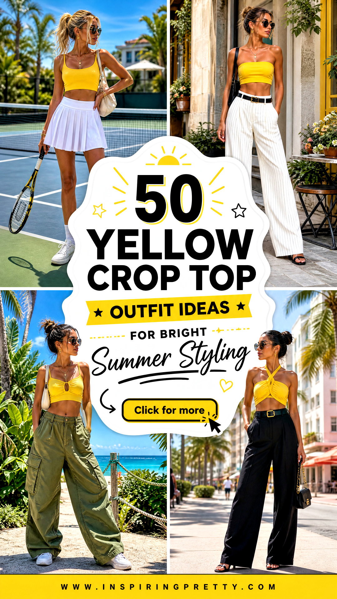 50 Yellow Crop Top Outfit Ideas for Bright Summer Styling - 50 Yellow Crop Top Outfit Ideas for Bright Summer Styling