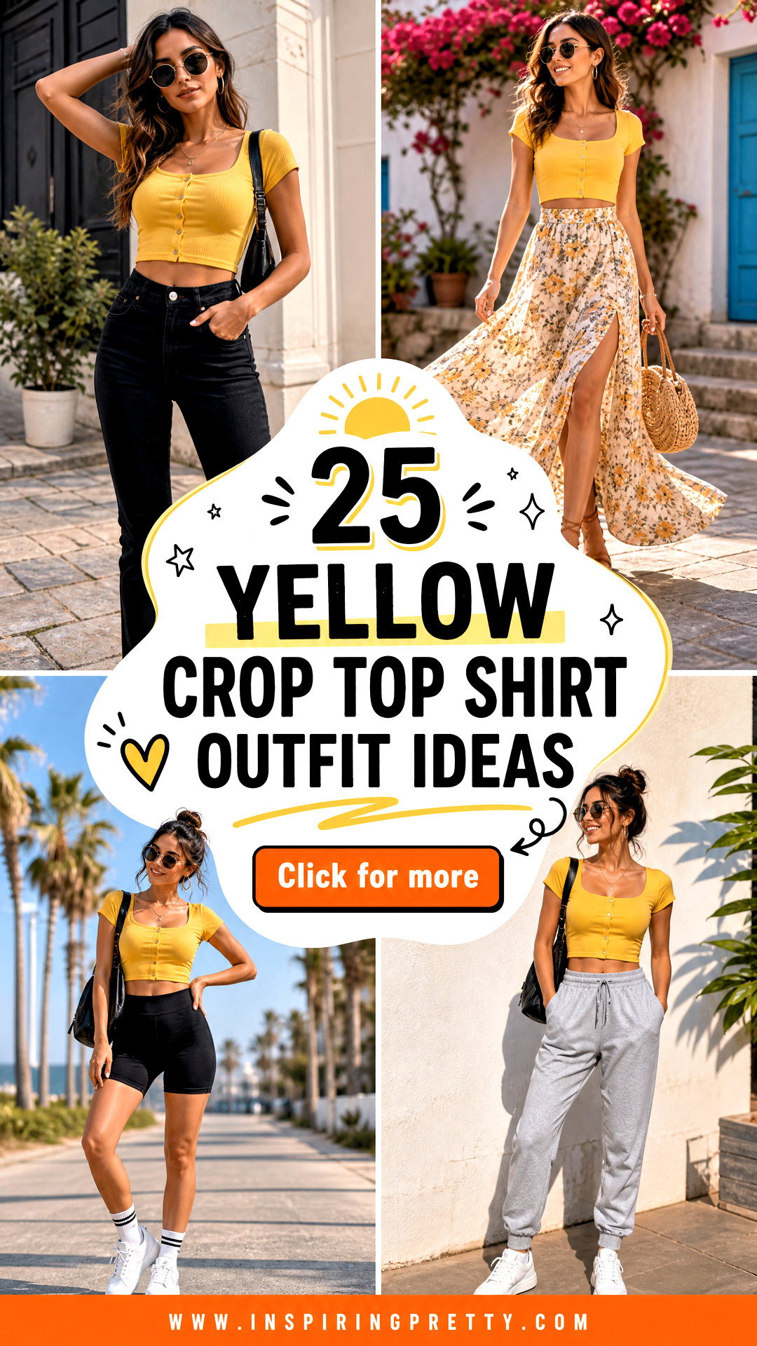 25 Yellow Crop Top Shirt Outfit Ideas for Bright Summer Style - 25 Yellow Crop Top Shirt Outfit Ideas for Bright Summer Style