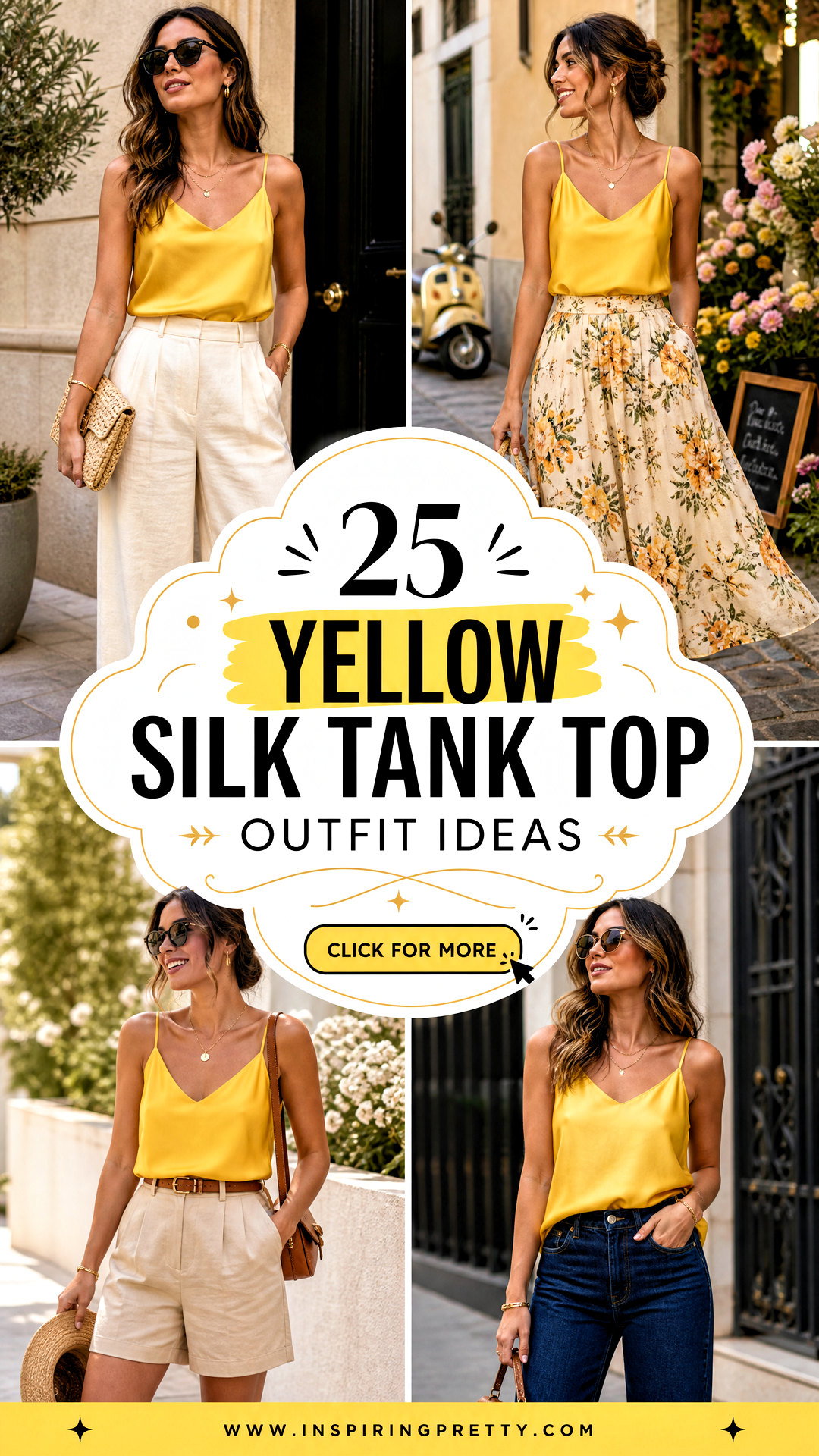 25 Yellow Silk Tank Top Outfit Ideas for an Elegant Glow - 25 Yellow Silk Tank Top Outfit Ideas for an Elegant Glow