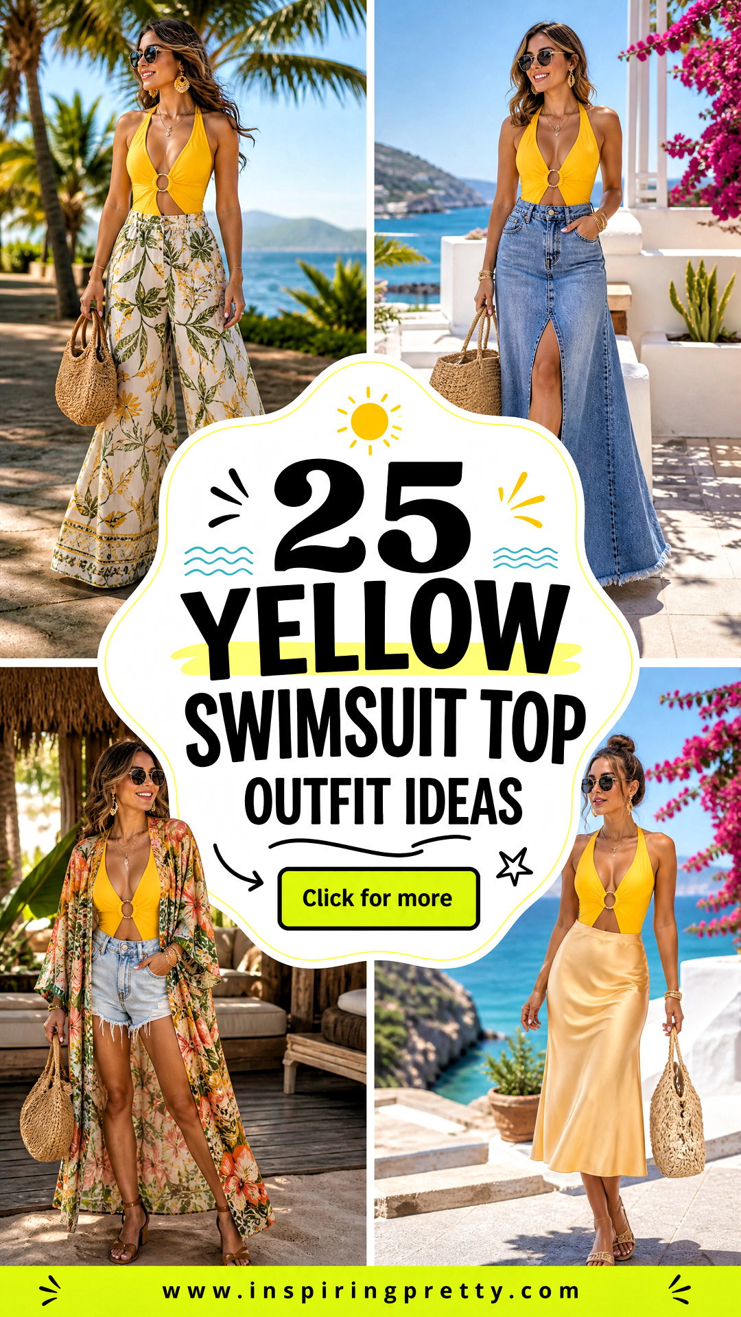 25 Yellow Swimsuit Top Outfit Ideas for a Sunny Getaway - 25 Yellow Swimsuit Top Outfit Ideas for a Sunny Getaway