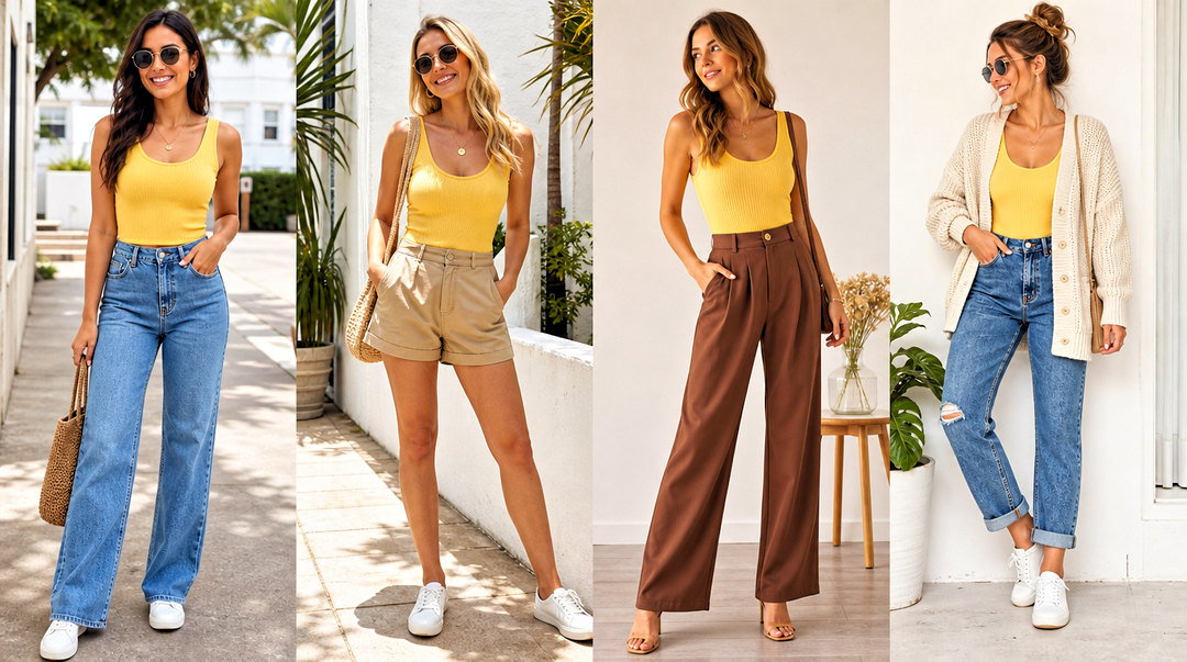 50 Yellow Tank Top Outfit Ideas for Bright Summer Styling
