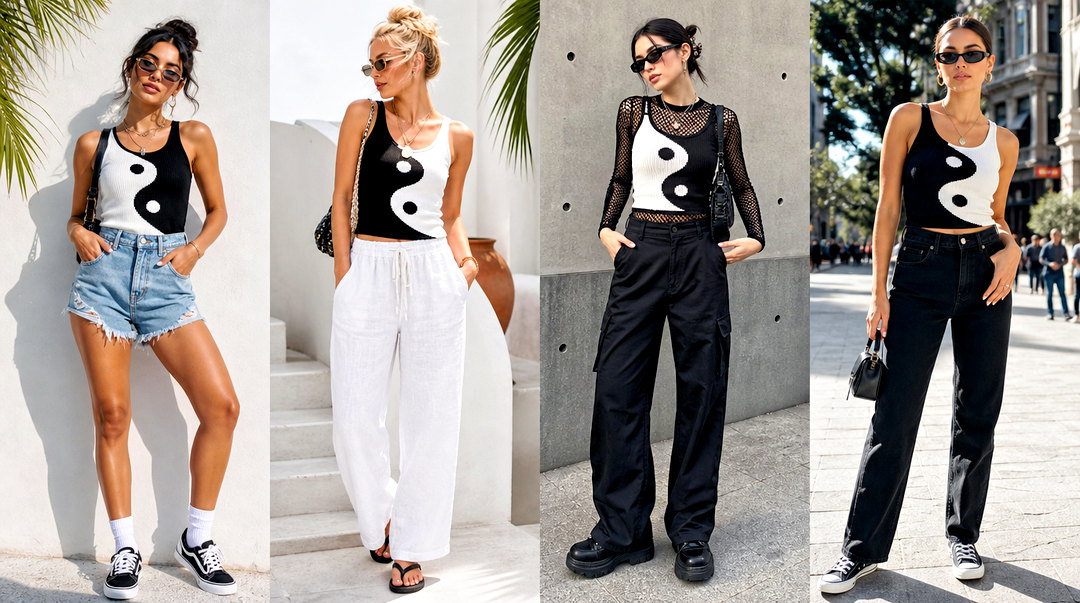 20 Yin Yang Tank Top Outfit Ideas for Edgy Casual Style