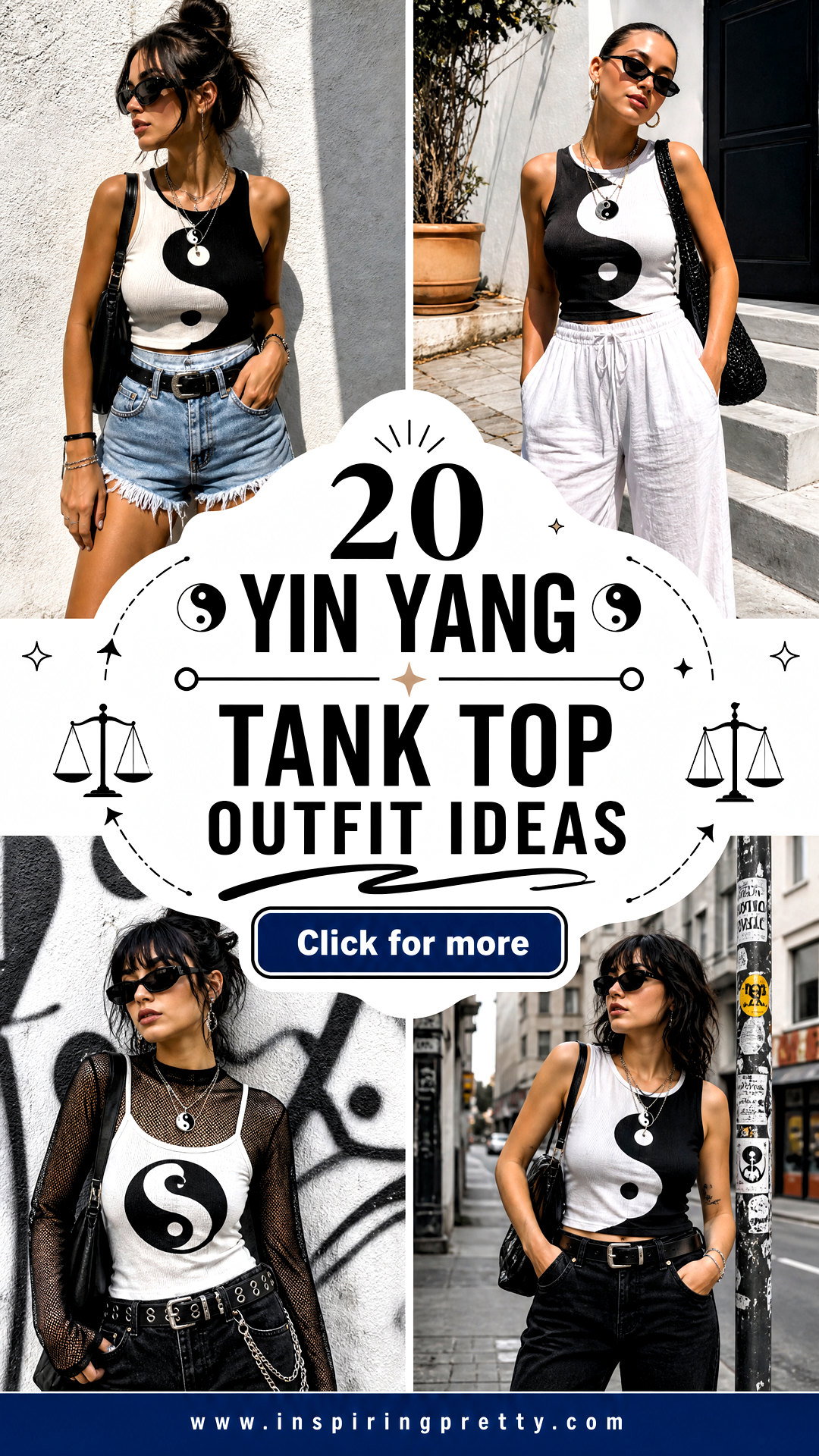 20 Yin Yang Tank Top Outfit Ideas for Edgy Casual Style - 20 Yin Yang Tank Top Outfit Ideas for Edgy Casual Style