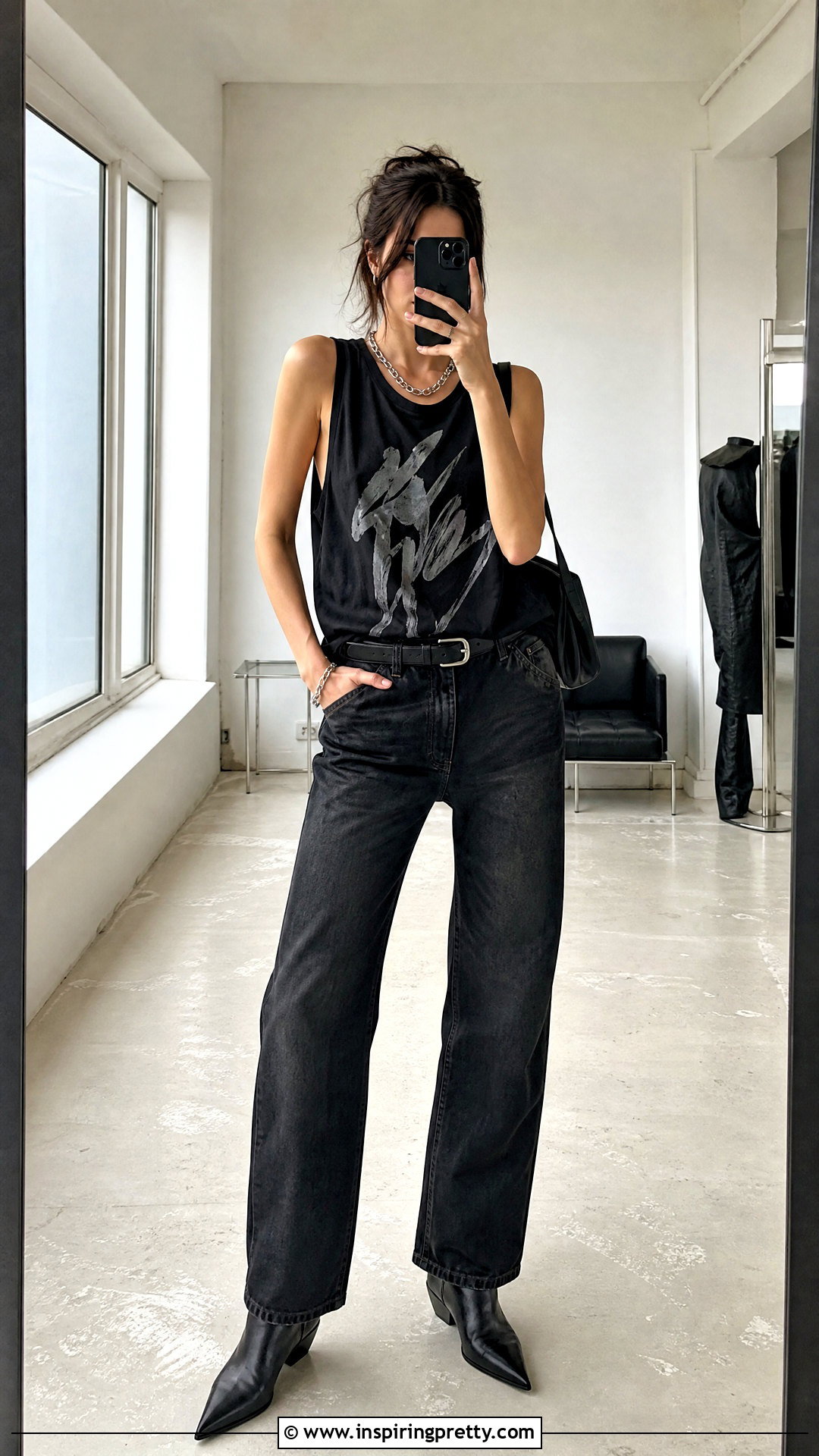 Yohji Yamamoto Tank Top With Black Jeans - 20 yohji yamamoto tank top outfit ideas