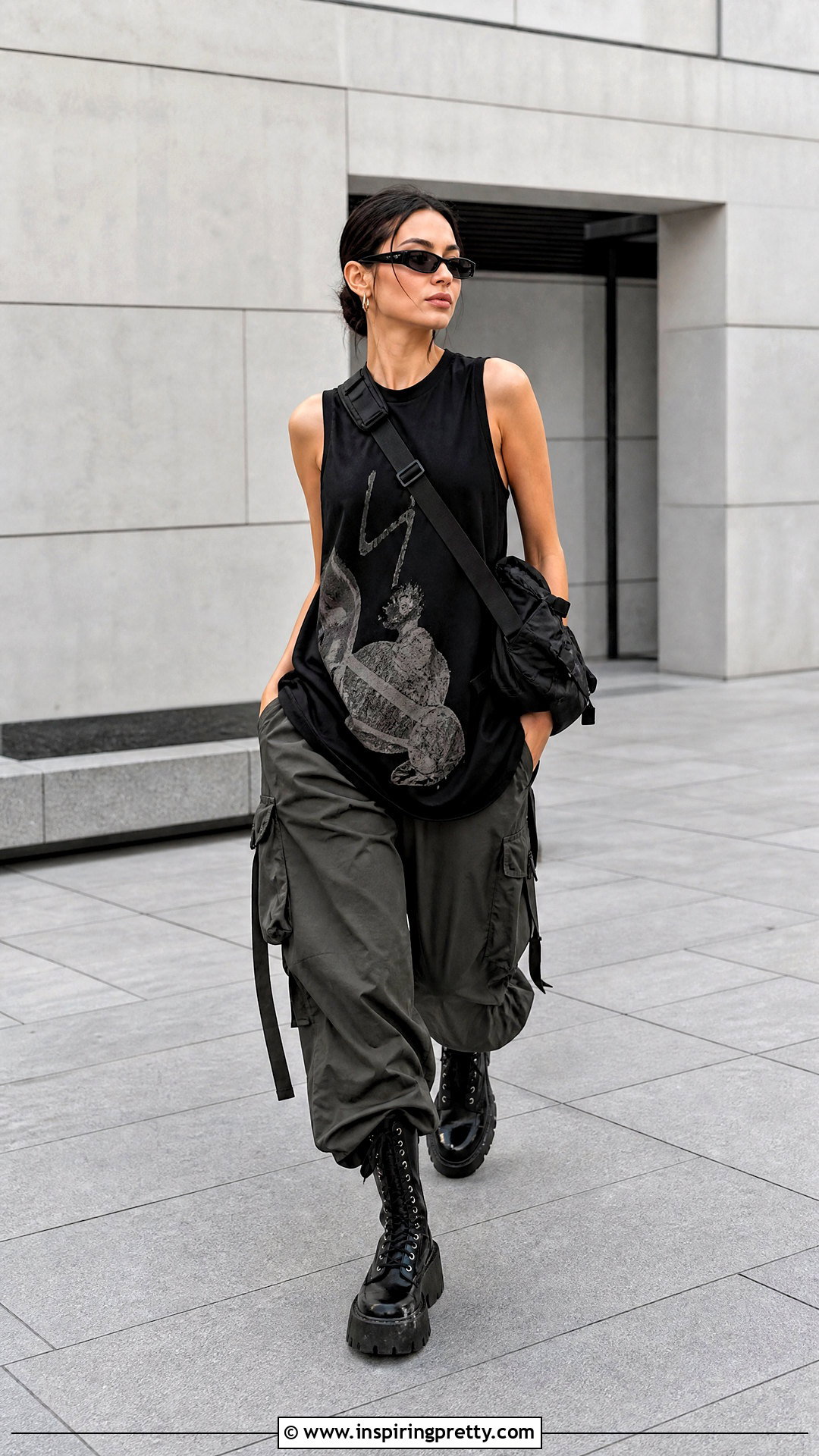 Yohji Yamamoto Tank Top With Cargo Pants - 20 yohji yamamoto tank top outfit ideas