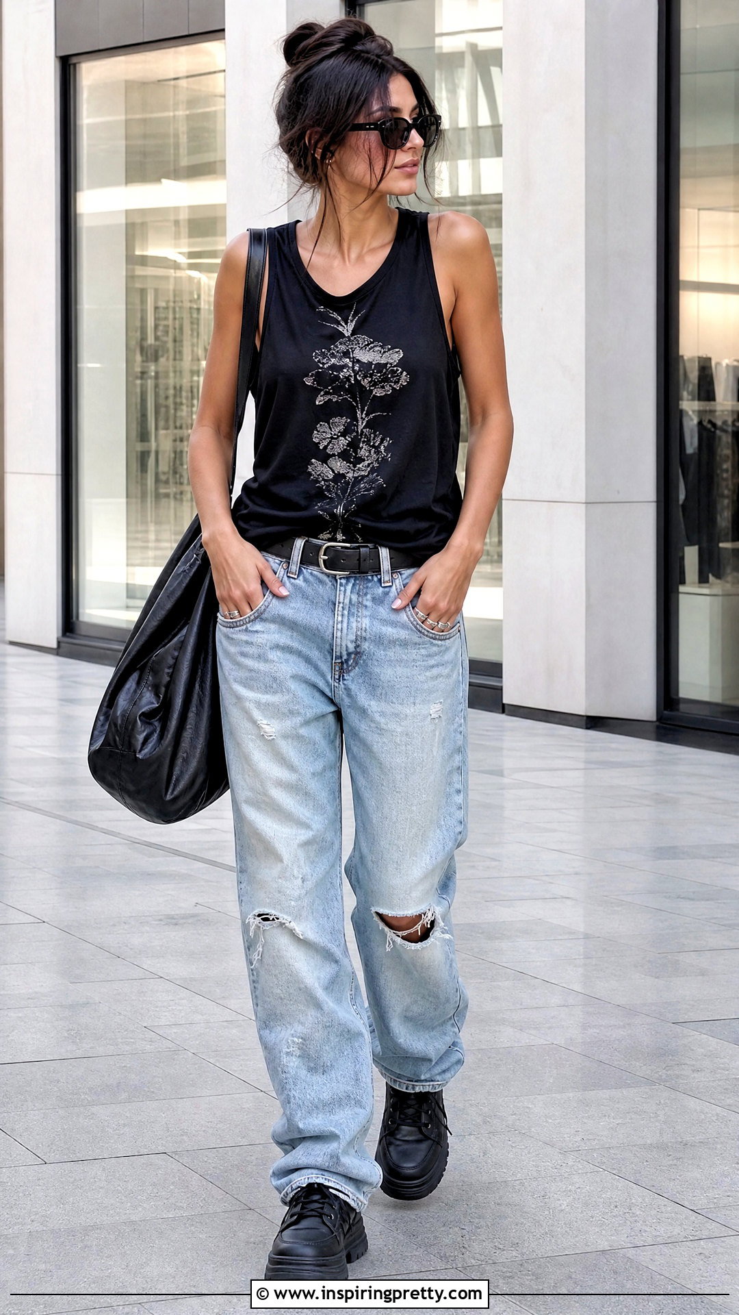 Yohji Yamamoto Tank Top With Distressed Jeans - 20 yohji yamamoto tank top outfit ideas