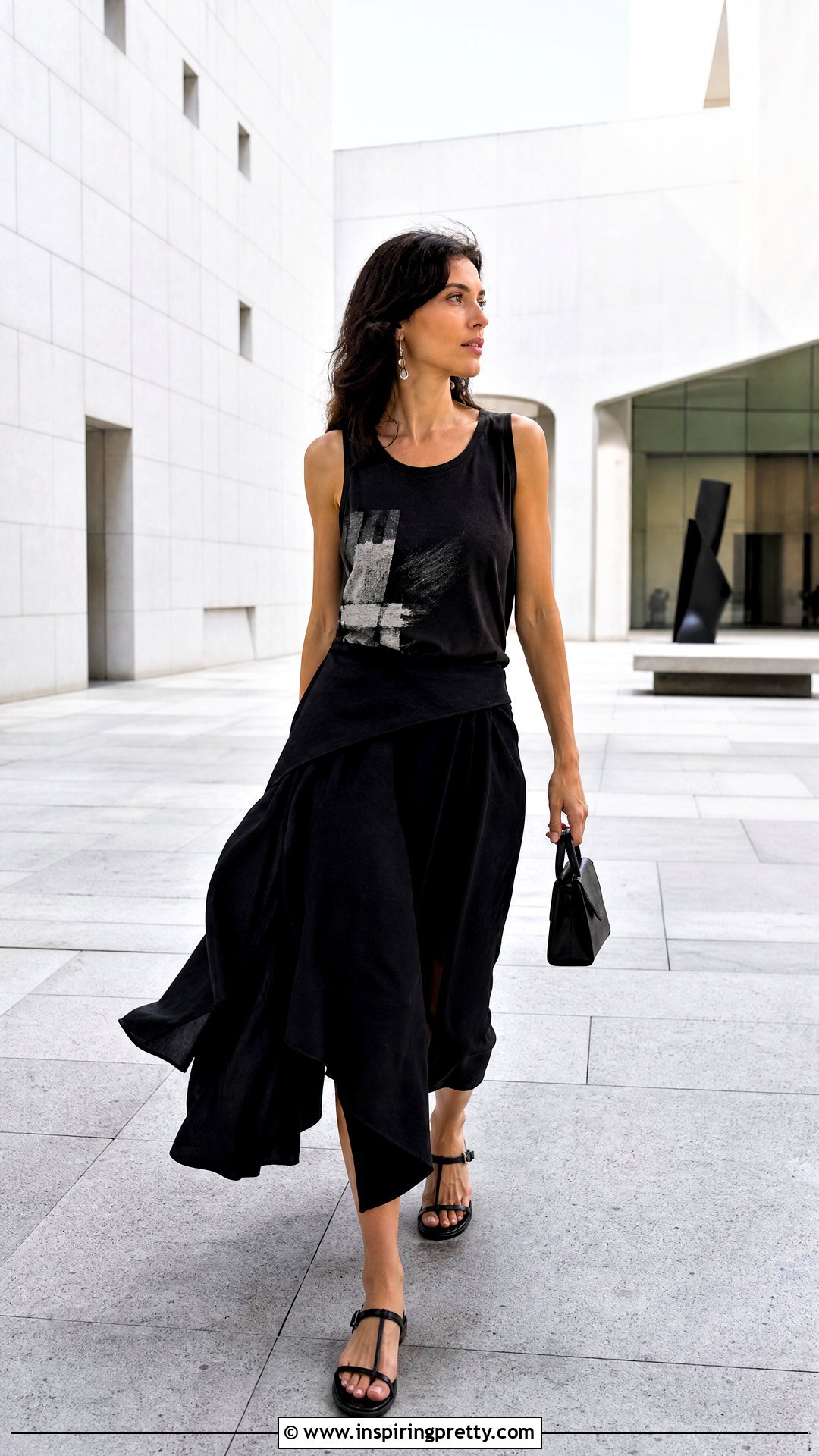 Yohji Yamamoto Tank Top With Maxi Skirt - 20 yohji yamamoto tank top outfit ideas