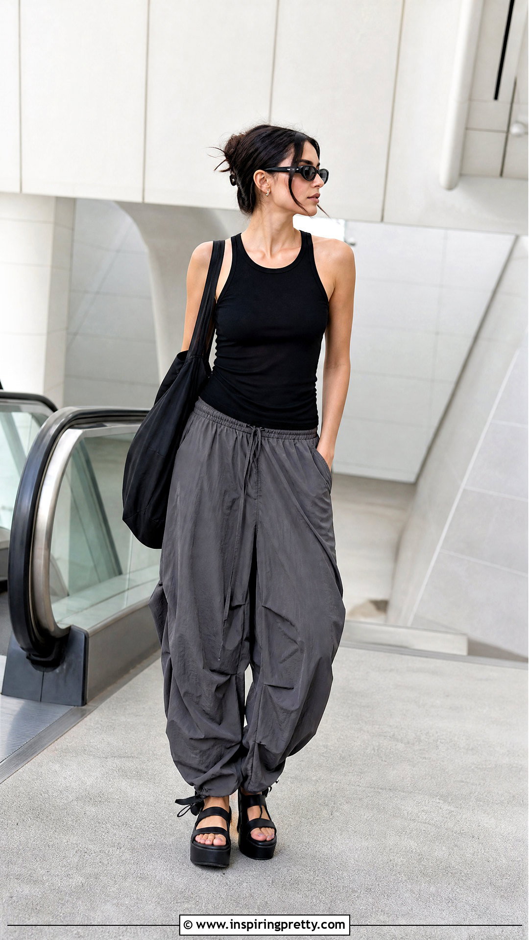 Yohji Yamamoto Tank Top With Parachute Pants - 20 yohji yamamoto tank top outfit ideas