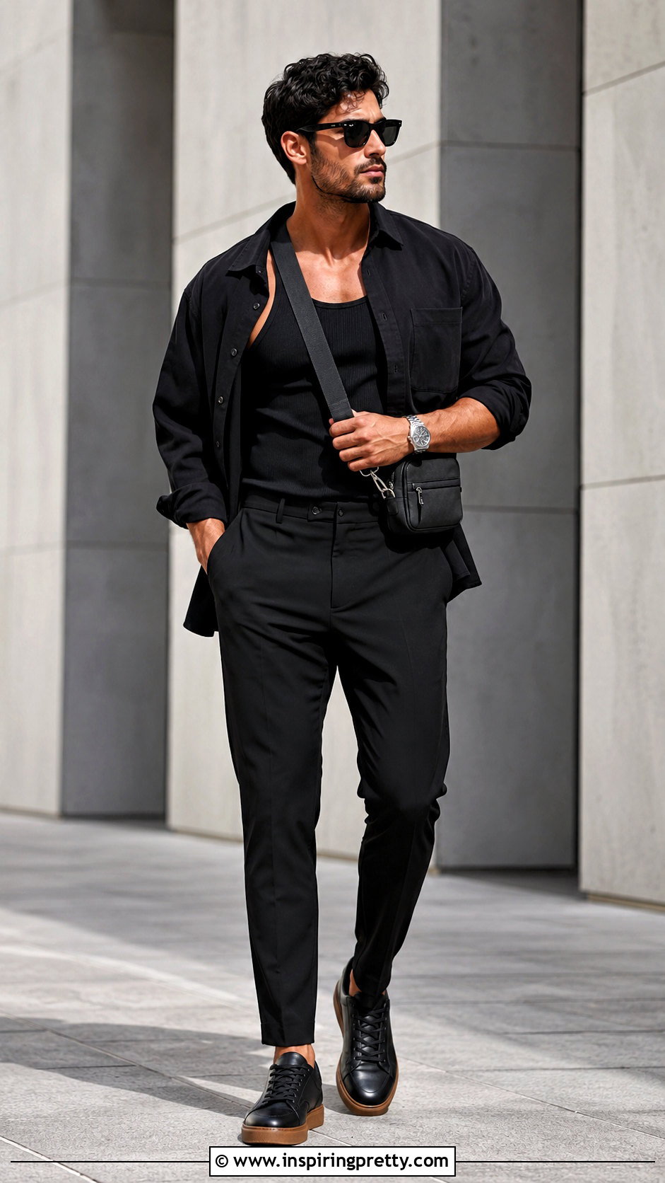 Zac Efron Monochrome Black Tank Top Outfit - 20 zac efron tank top outfit ideas