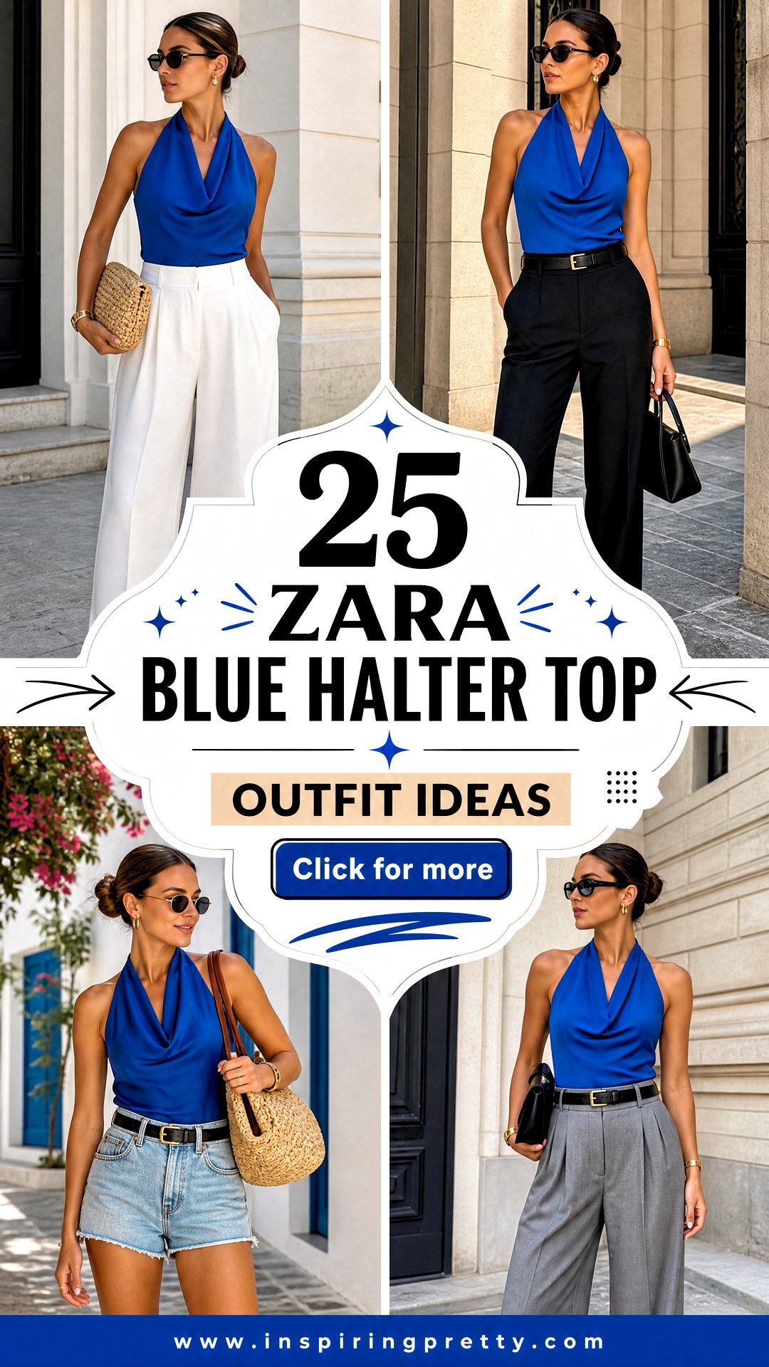 25 Zara Blue Halter Top Outfit Ideas for Sleek Summer Style - 25 Zara Blue Halter Top Outfit Ideas for Sleek Summer Style