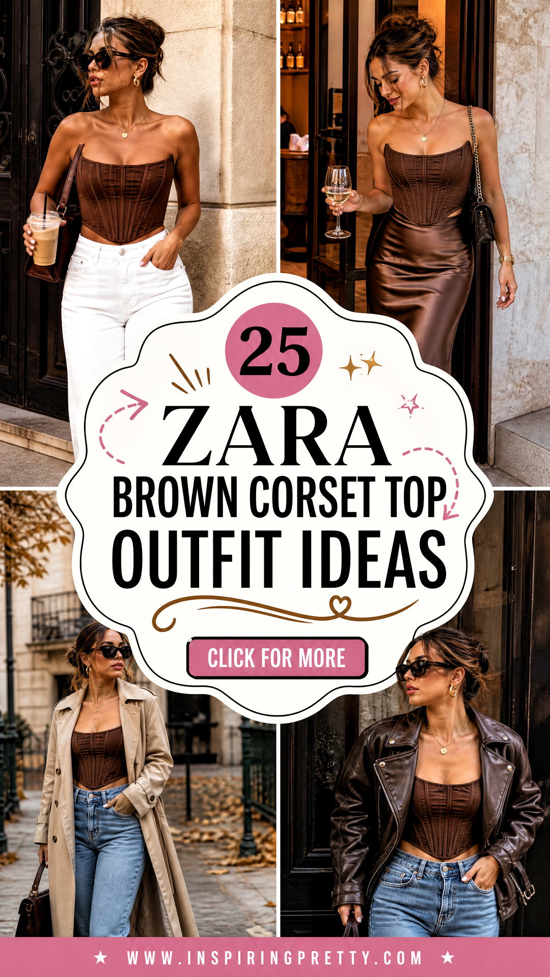 25 Zara Brown Corset Top Outfit Ideas for Chic Fall Style - 25 Zara Brown Corset Top Outfit Ideas for Chic Fall Style