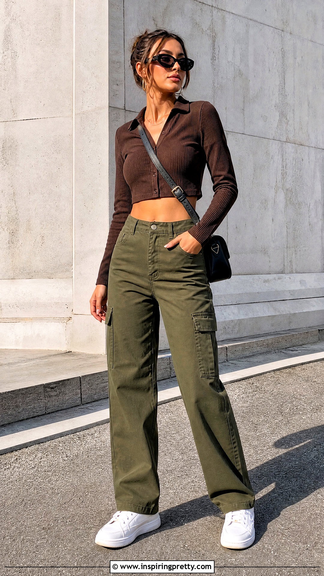 Zara Corduroy Top With Cargo Pants - 20 Zara Corduroy Top outfit ideas