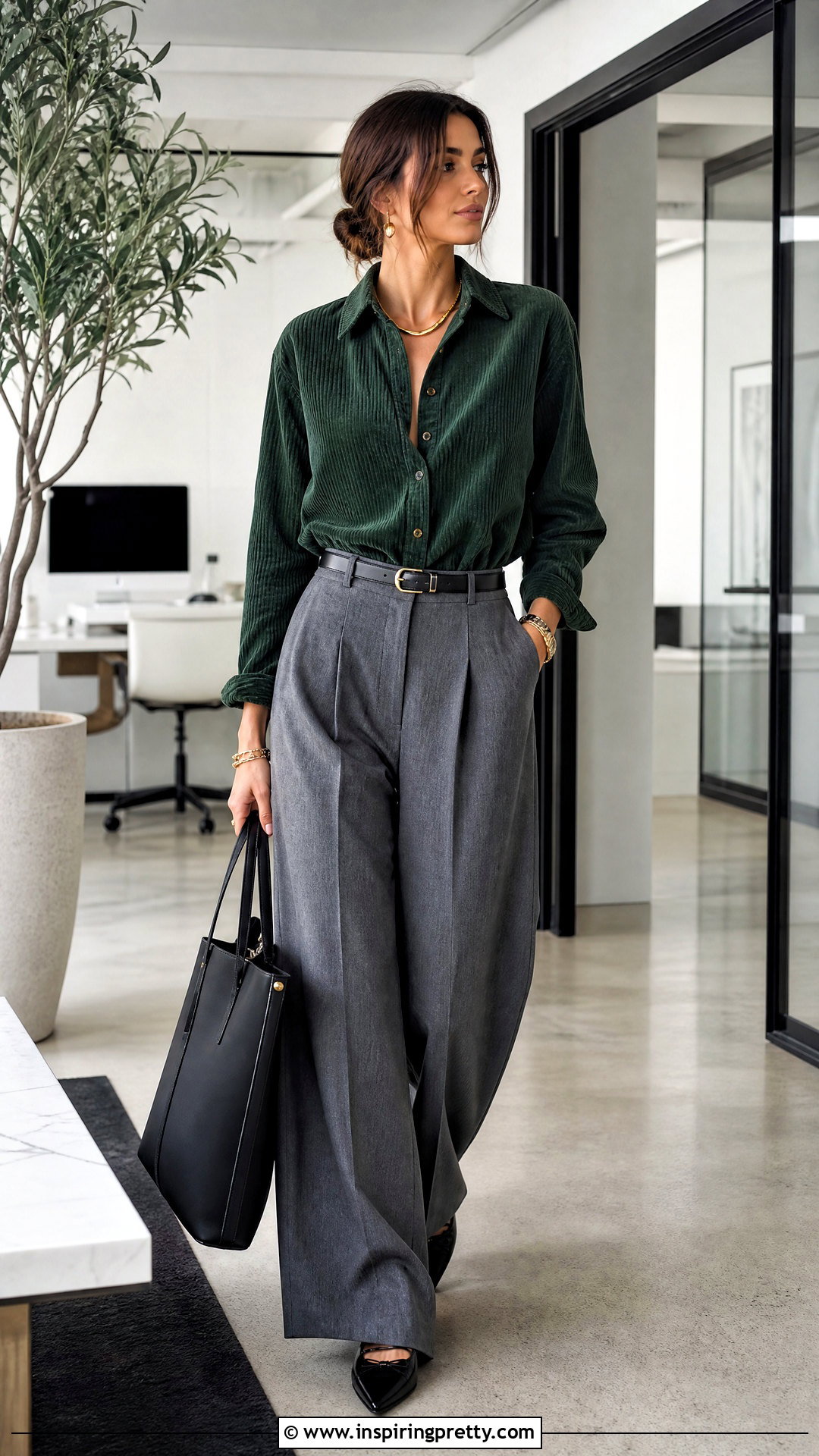 Zara Corduroy Top With Gray Trousers - 20 Zara Corduroy Top outfit ideas