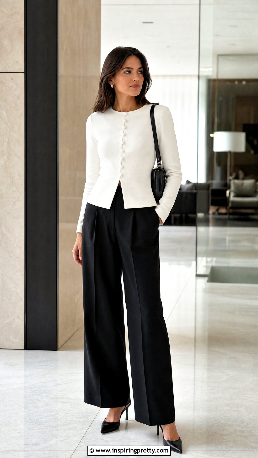 Zara Covered Button Top With Wide Leg Trousers - 20 zara tops new collections