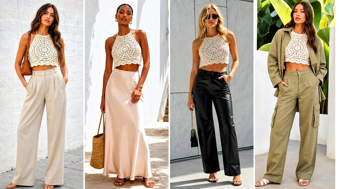 25 Zara Crochet Crop Top Outfit Ideas for Breezy Summer Style