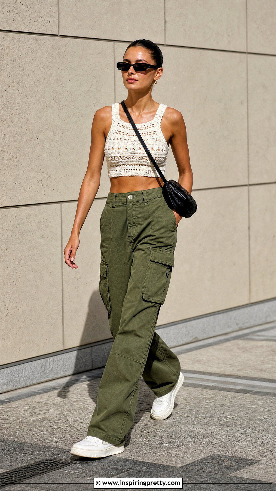 Zara Crochet Crop Top With Cargo Pants - 25 zara crochet crop top outfit ideas