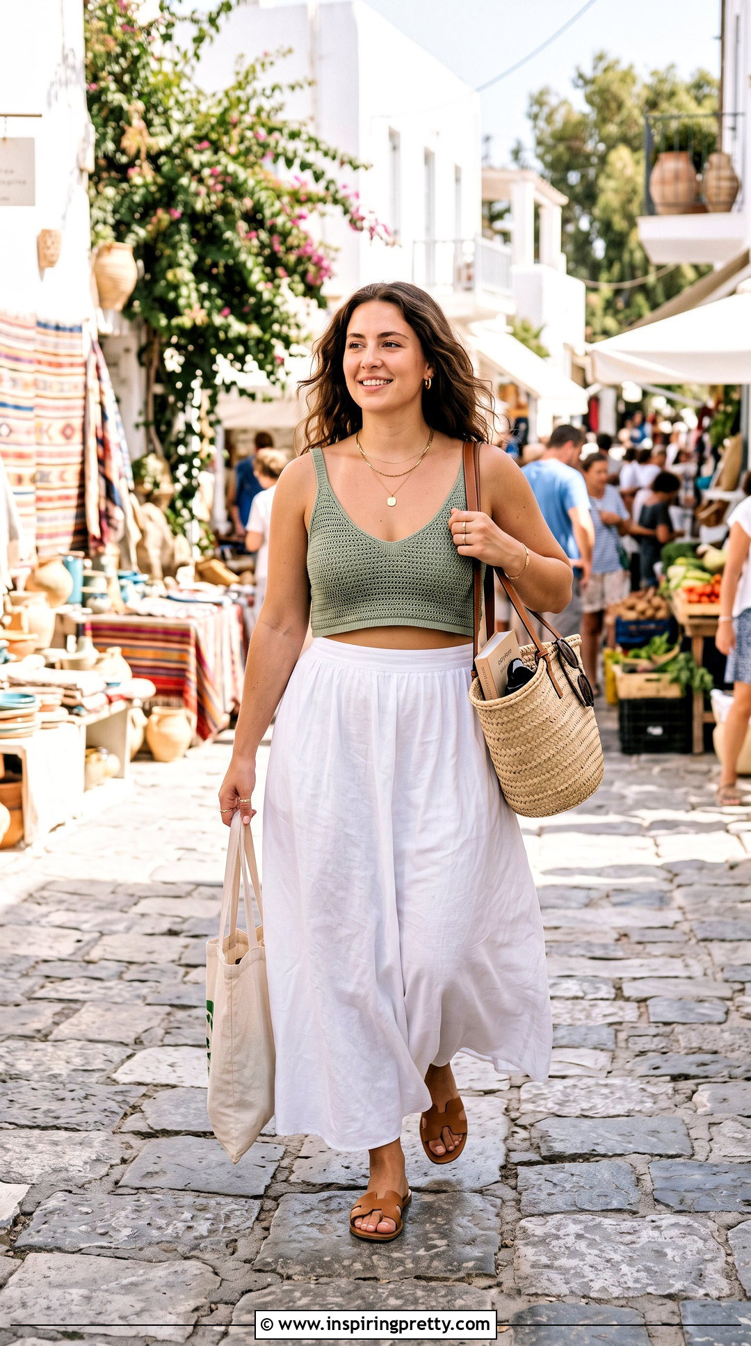 Zara Crochet Crop Top With White Maxi Skirt - 25 zara crochet crop top outfit ideas