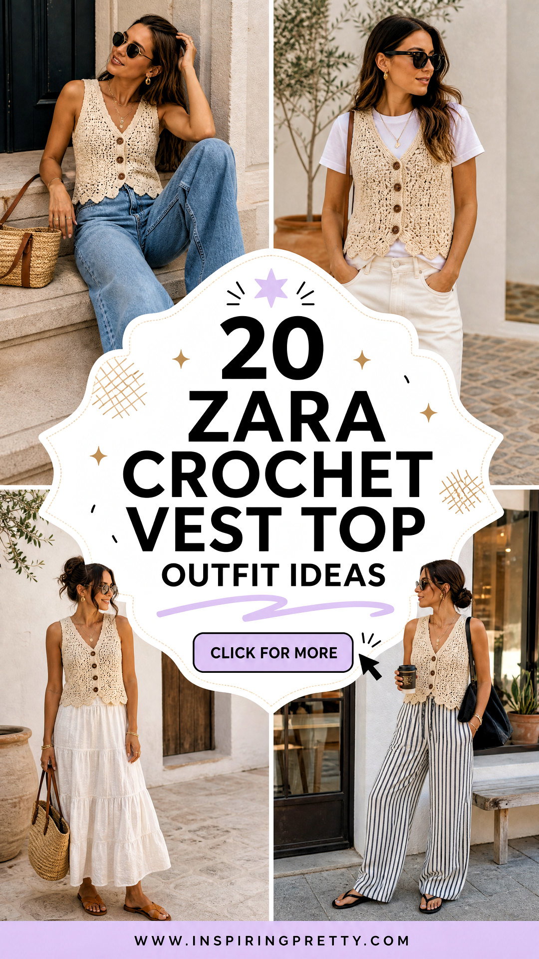 20 Zara Crochet Vest Top Outfit Ideas for Chic Layering - 20 Zara Crochet Vest Top Outfit Ideas for Chic Layering