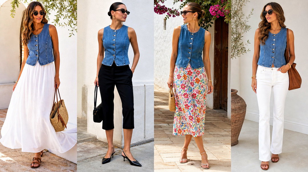 20 Zara Denim Tank Top Outfit Ideas for Cool Casual Style