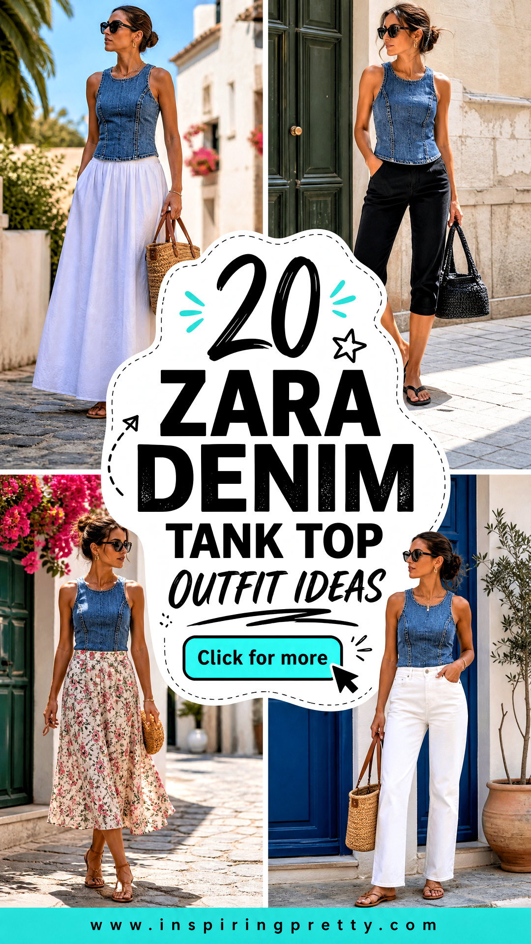 20 Zara Denim Tank Top Outfit Ideas for Cool Casual Style - 20 Zara Denim Tank Top Outfit Ideas for Cool Casual Style