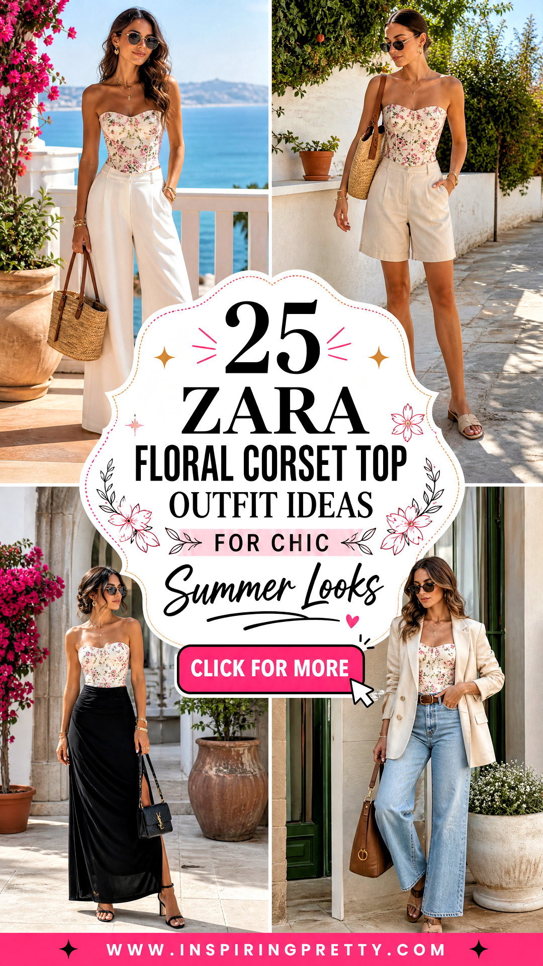 25 Zara Floral Corset Top Outfit Ideas for Chic Summer Looks - 25 Zara Floral Corset Top Outfit Ideas for Chic Summer Looks