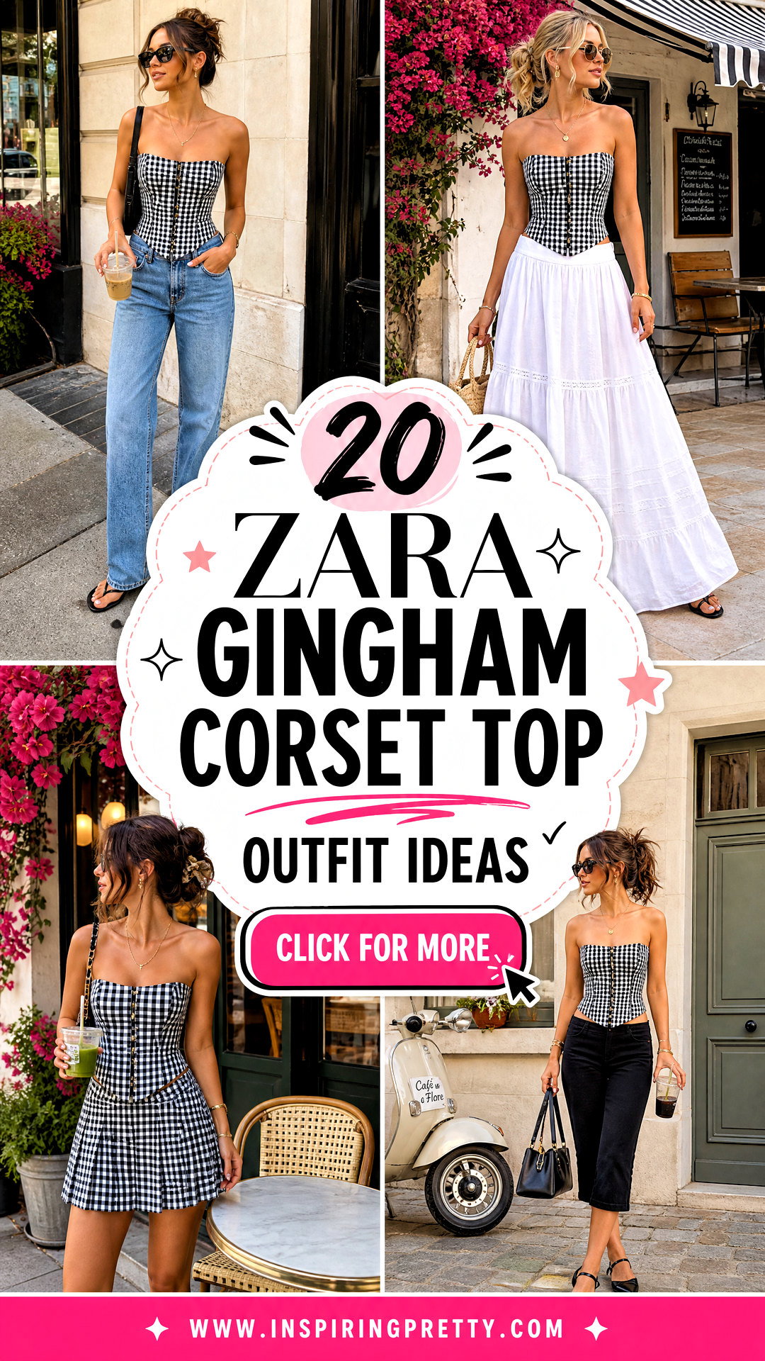 20 Zara Gingham Corset Top Outfit Ideas for Summer Chic - 20 Zara Gingham Corset Top Outfit Ideas for Summer Chic