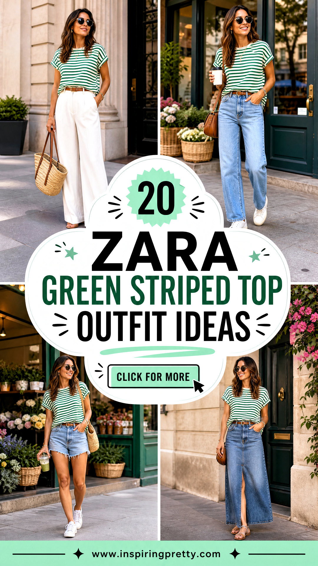 20 Zara Green Striped Top Outfit Ideas for Fresh Everyday Style - 20 Zara Green Striped Top Outfit Ideas for Fresh Everyday Style