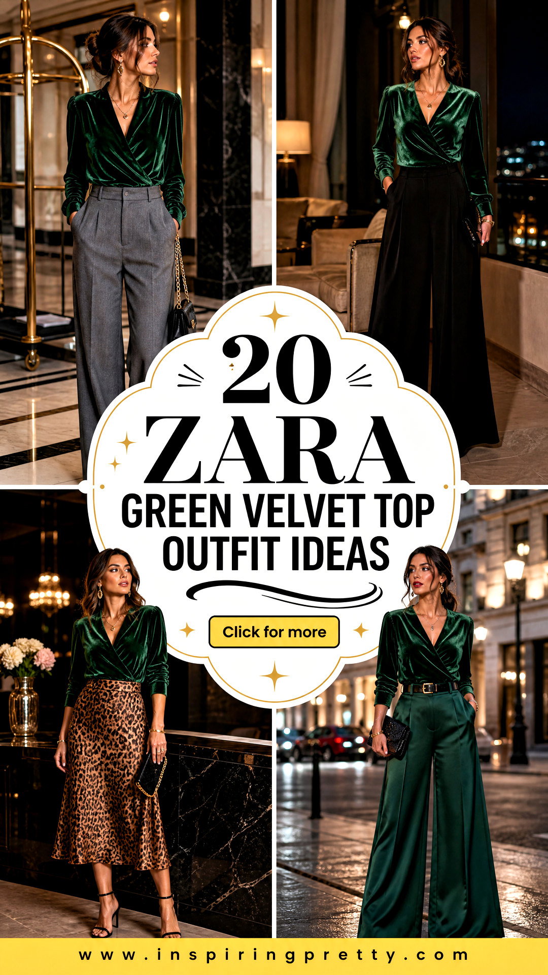 20 Zara Green Velvet Top Outfit Ideas for Luxe Evening Style - 20 Zara Green Velvet Top Outfit Ideas for Luxe Evening Style