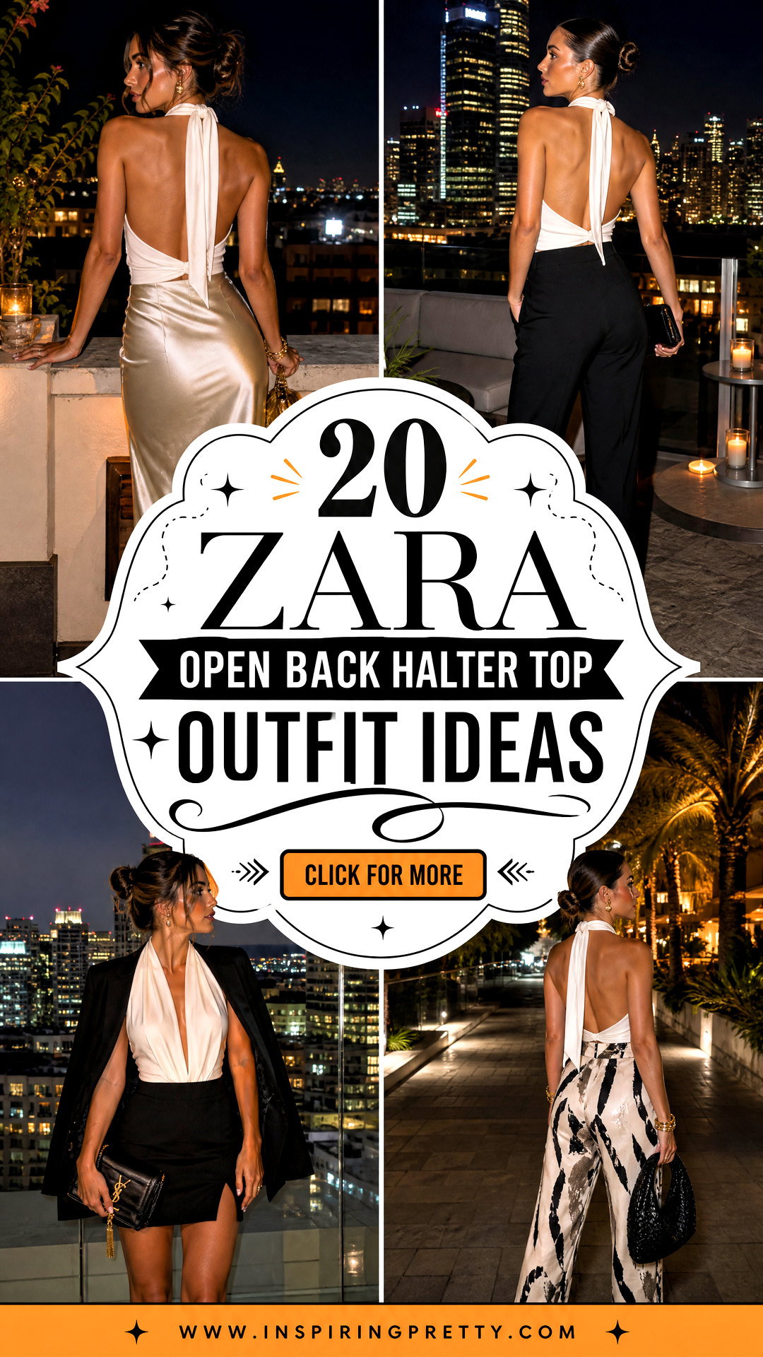 20 Zara Open Back Halter Top Outfit Ideas for Summer Nights - 20 Zara Open Back Halter Top Outfit Ideas for Summer Nights