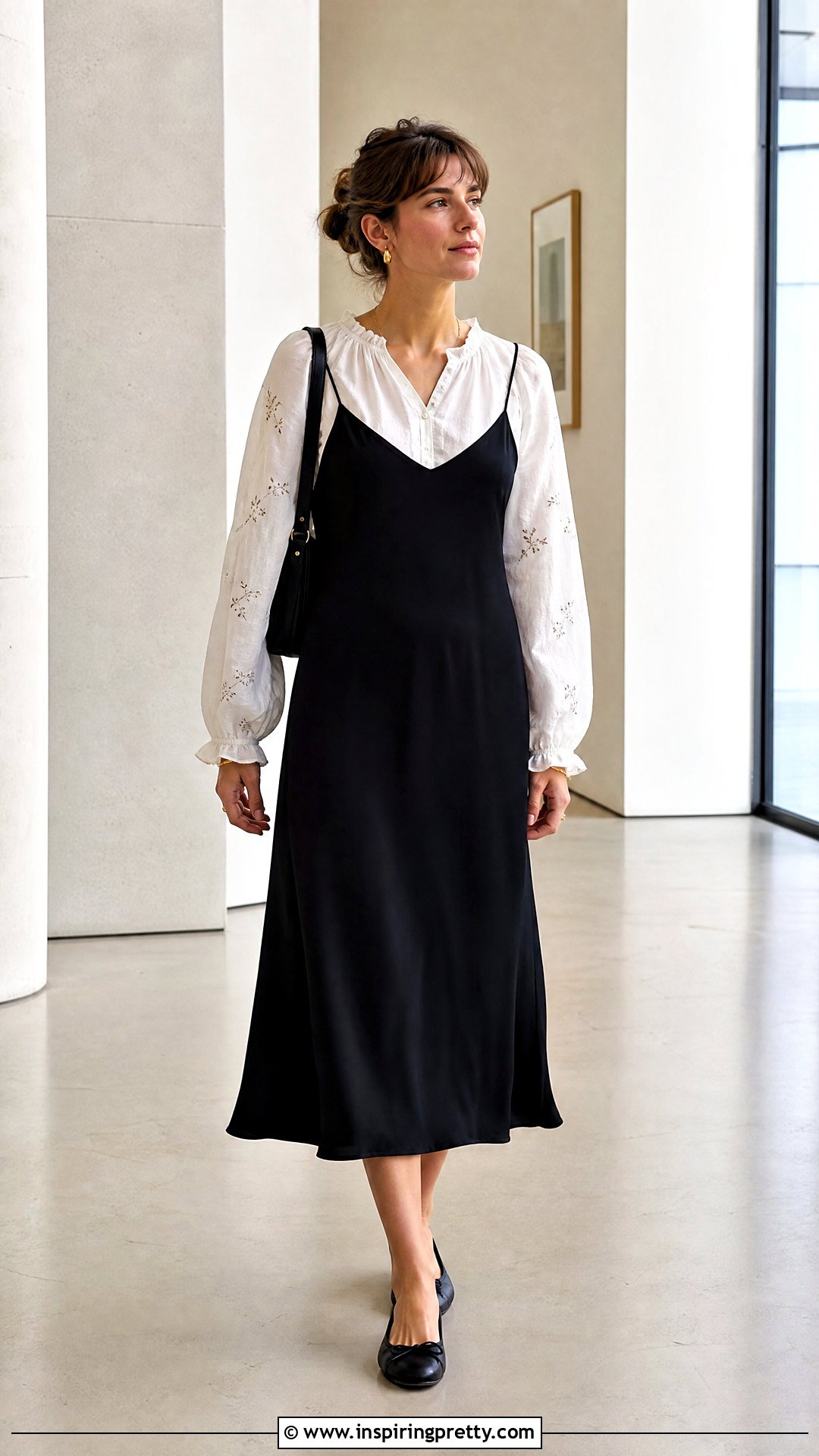 Zara Peasant Top With a Slip Dress - 20 zara peasant top outfit ideas