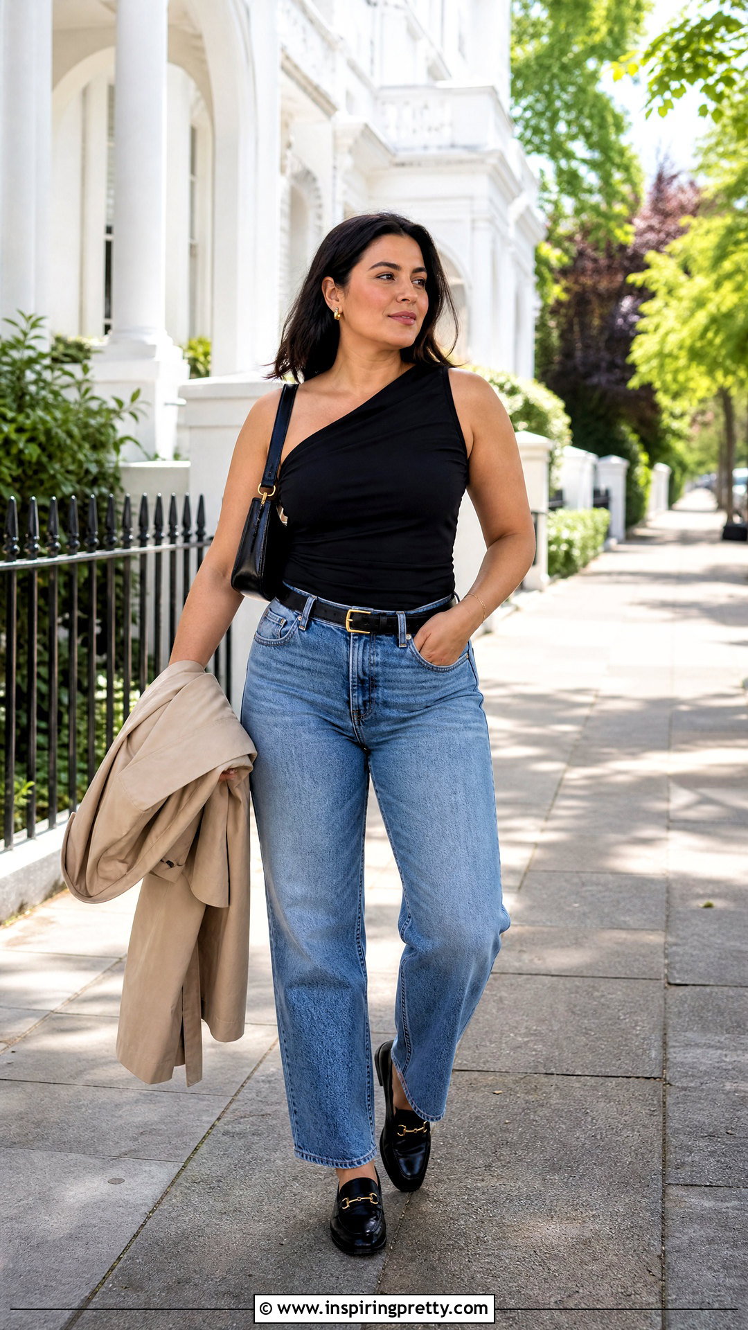 Zara Ruched Asymmetric Top With Straight Leg Jeans - 20 ruched asymmetric top zara outfit ideas