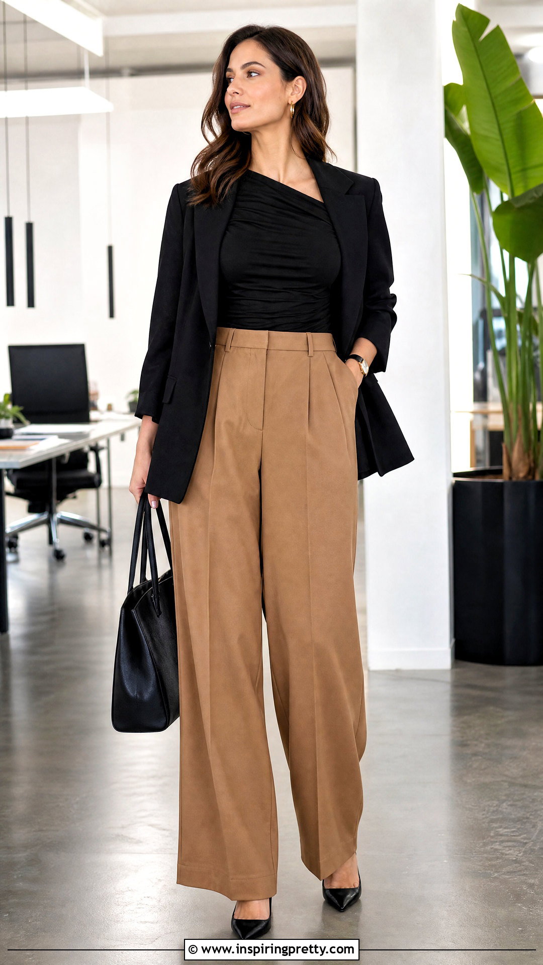 Zara Ruched Asymmetric Top With Tailored Trousers - 20 ruched asymmetric top zara outfit ideas