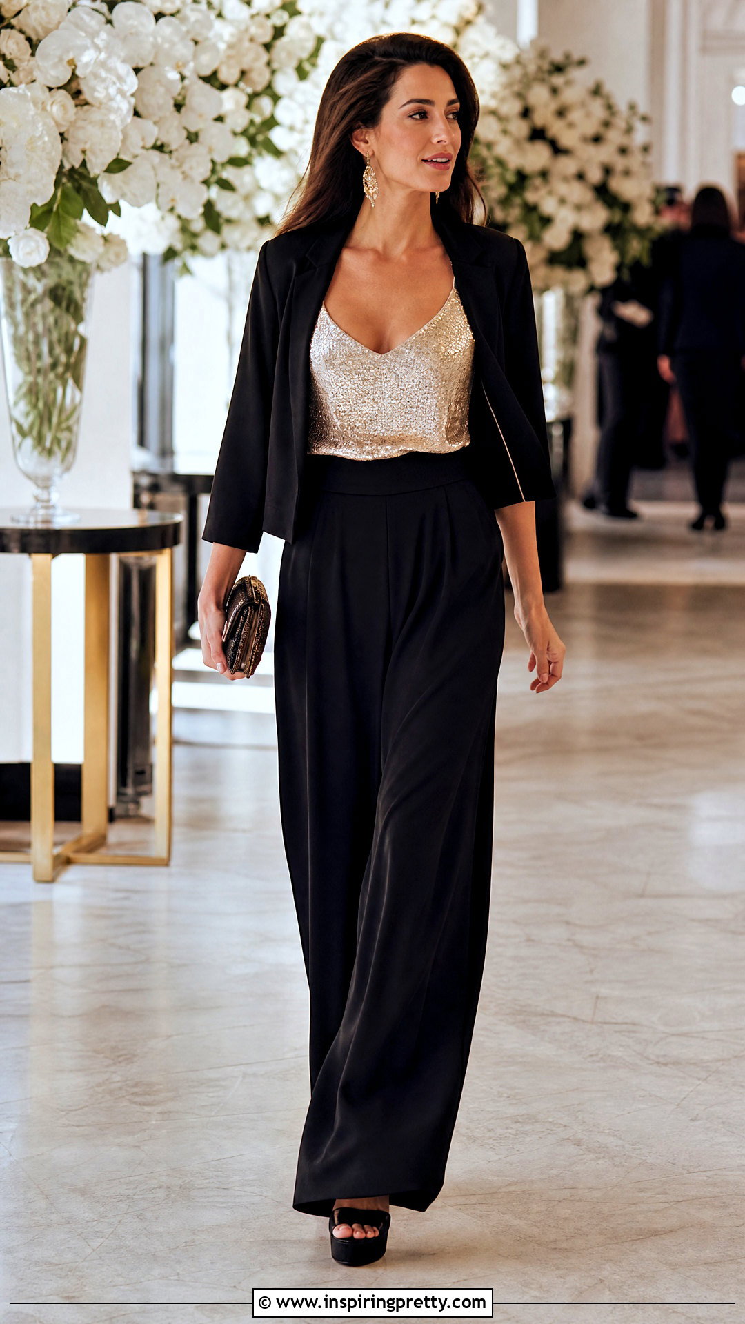 Zara Sparkly Tank Top With Palazzo Pants - 20 zara sparkly tank top outfit ideas