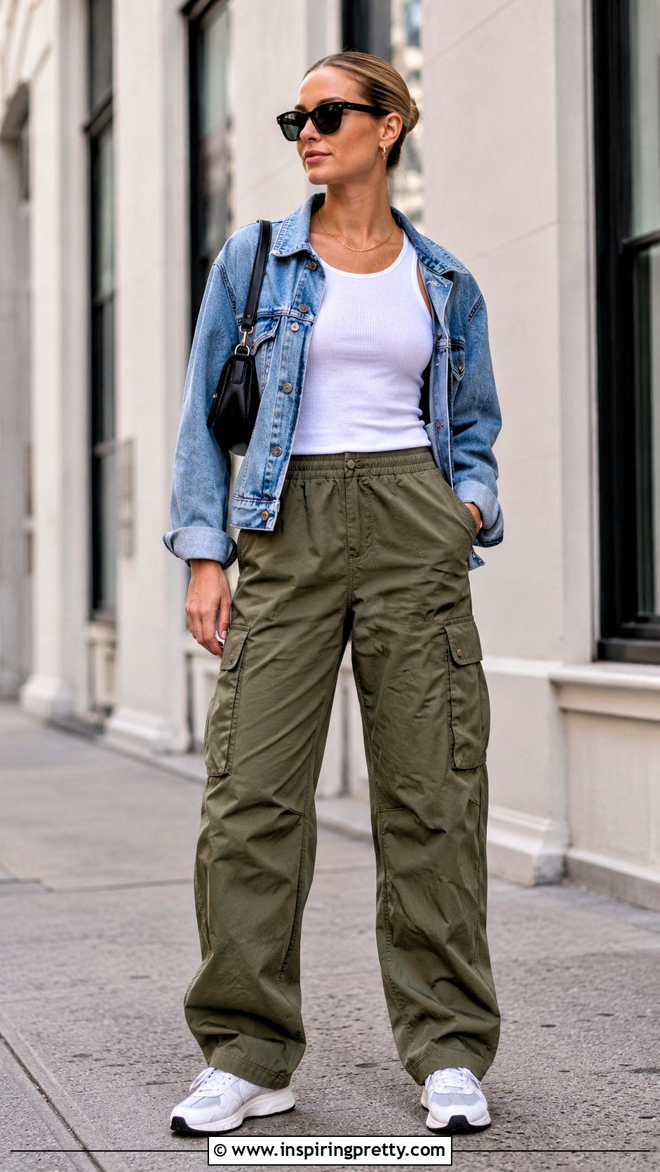 Zara Tank Top With Cargo Pants - 50 zara top outfit ideas